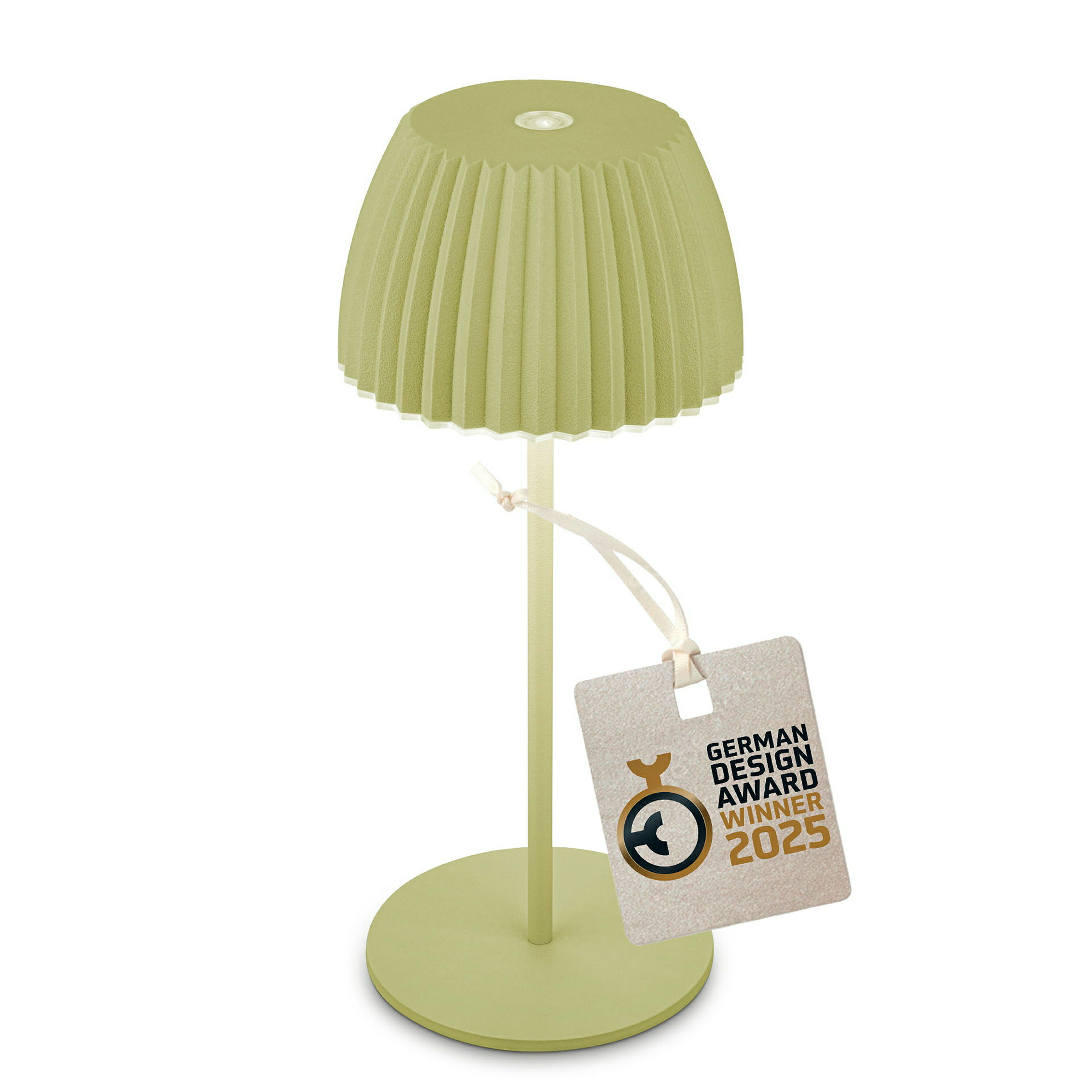 Brilo unplugged RIFFLE Akku Mini Tischleuchte mit Lichtkante - Pastellgrün