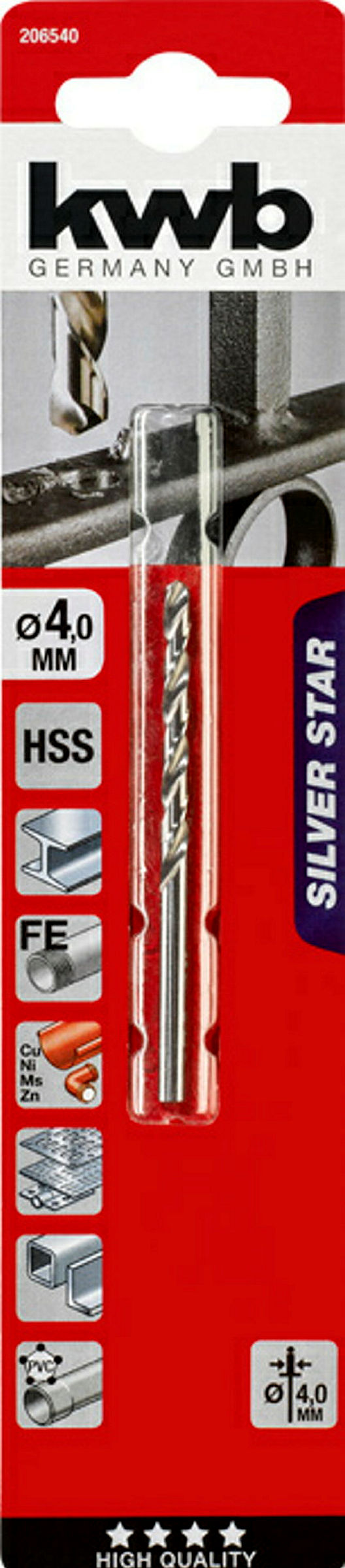 SILVER STAR HSS Spiralbohrer, ø 4.0 mm