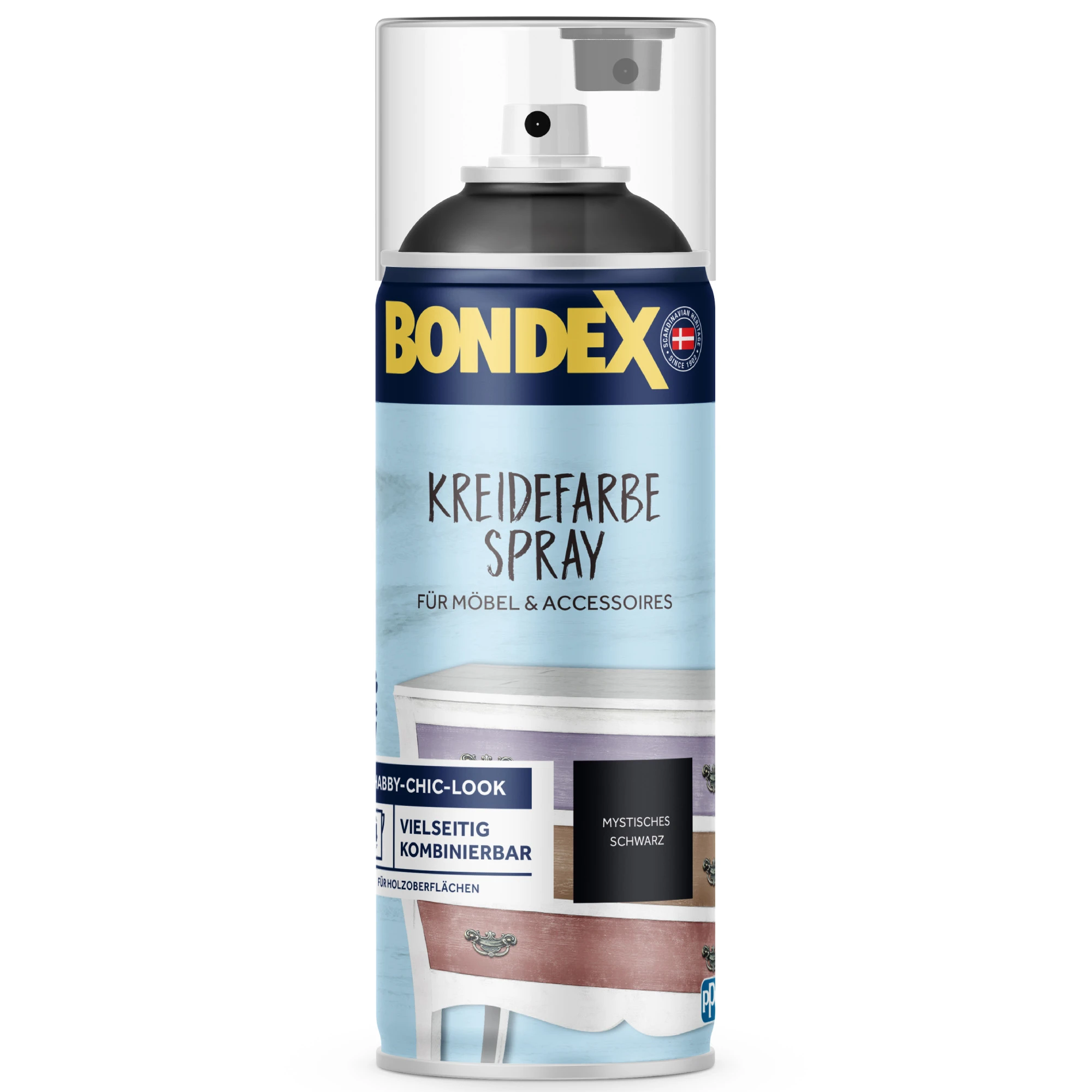 BONDEX Kreidefarbe Spray Mystisches Schwarz 0,4l
