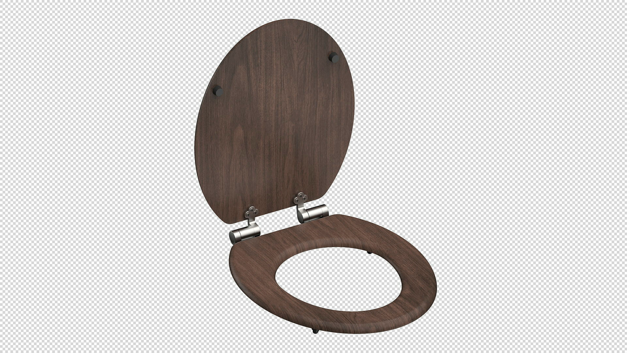 MDF WC-Sitz DARK WOOD, mit Absenkautomatik