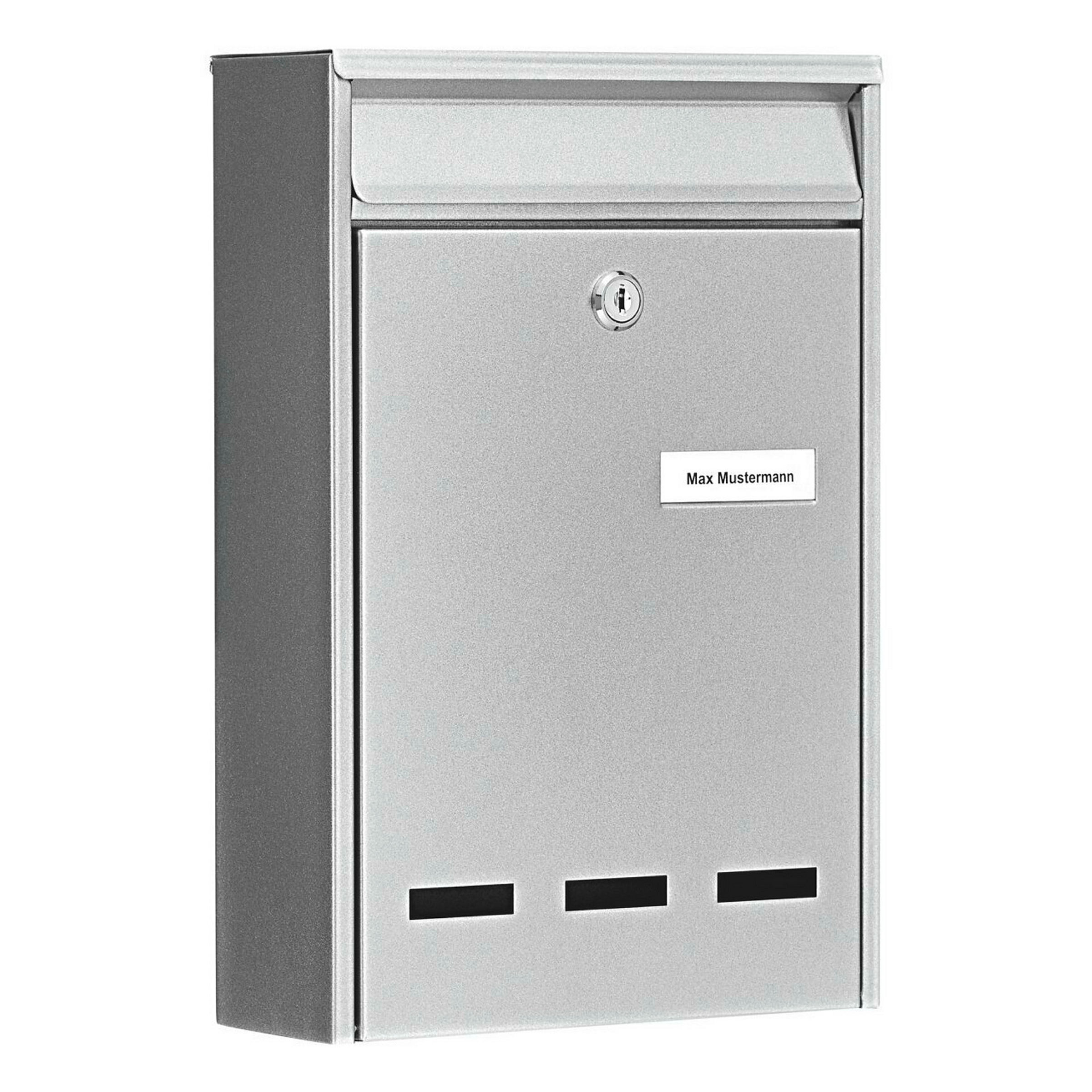 Briefkasten Stahl-lackiert Pocket 5871 Si silber