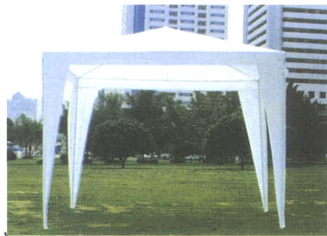 Stahlrohr-Pavillon 3x3 m weiß, 2,5mhöhe,PE Gewebe,25/19/19mm