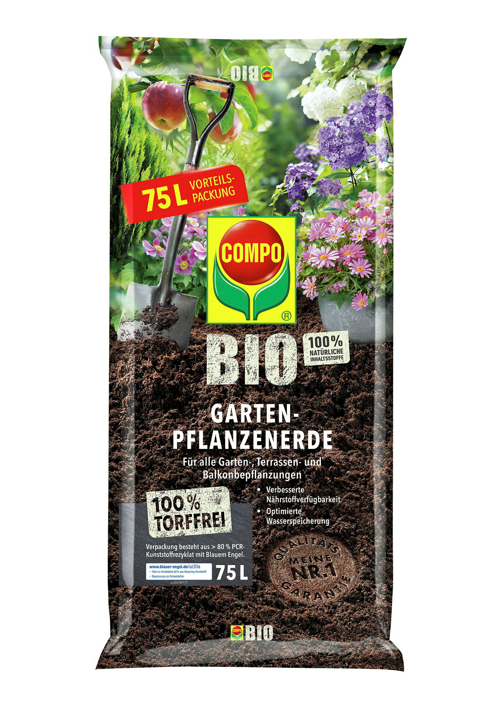 Compo BIO Gartenpflanzerde75 L
