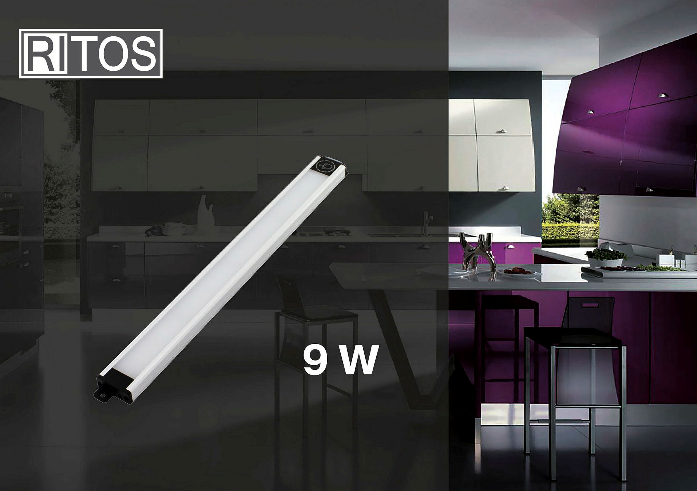 LED SlimTouchUnterbaul.9W Alu