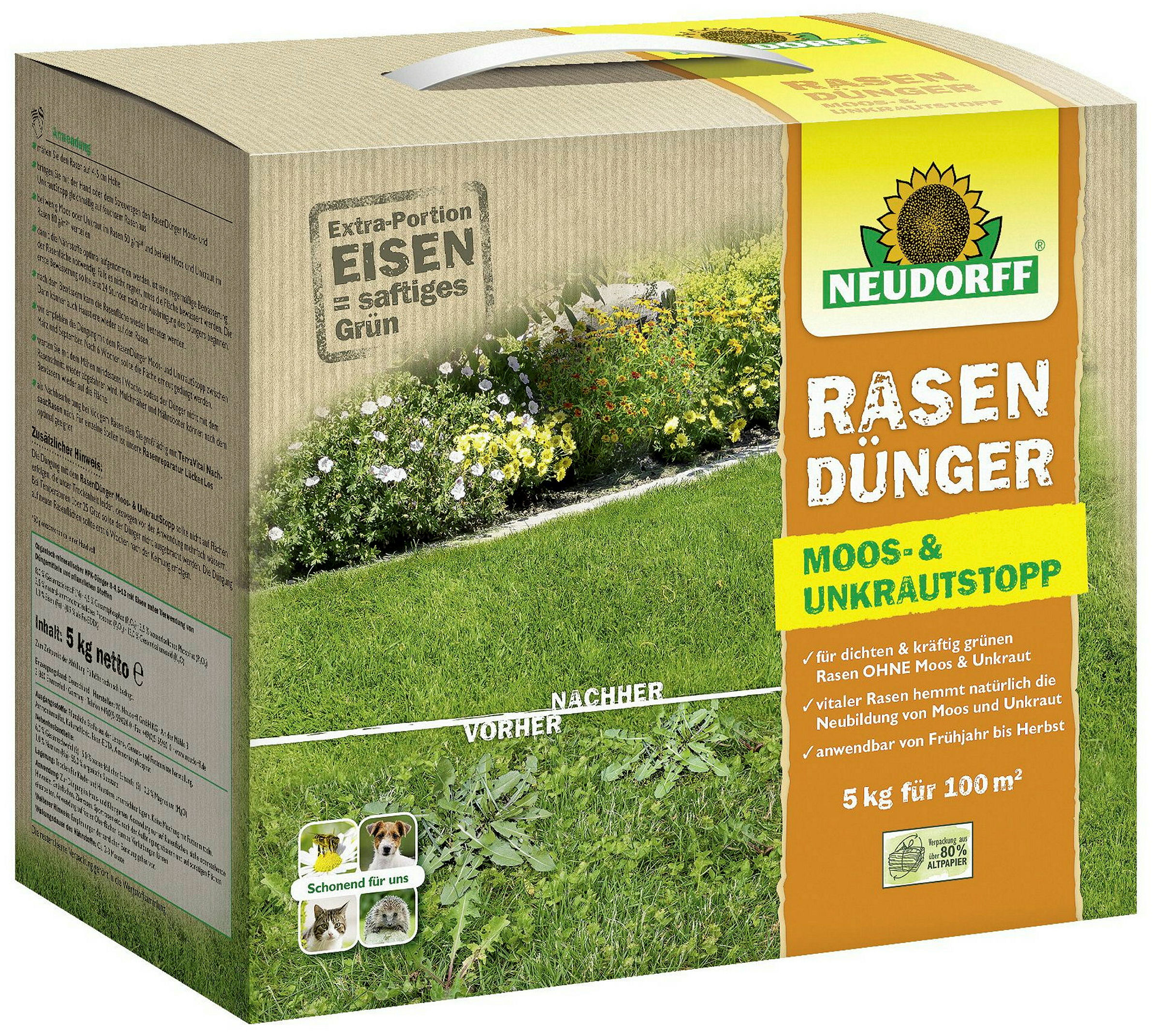 Neudorff RasenDünger Moos- & UnkrautStopp, 5 kg