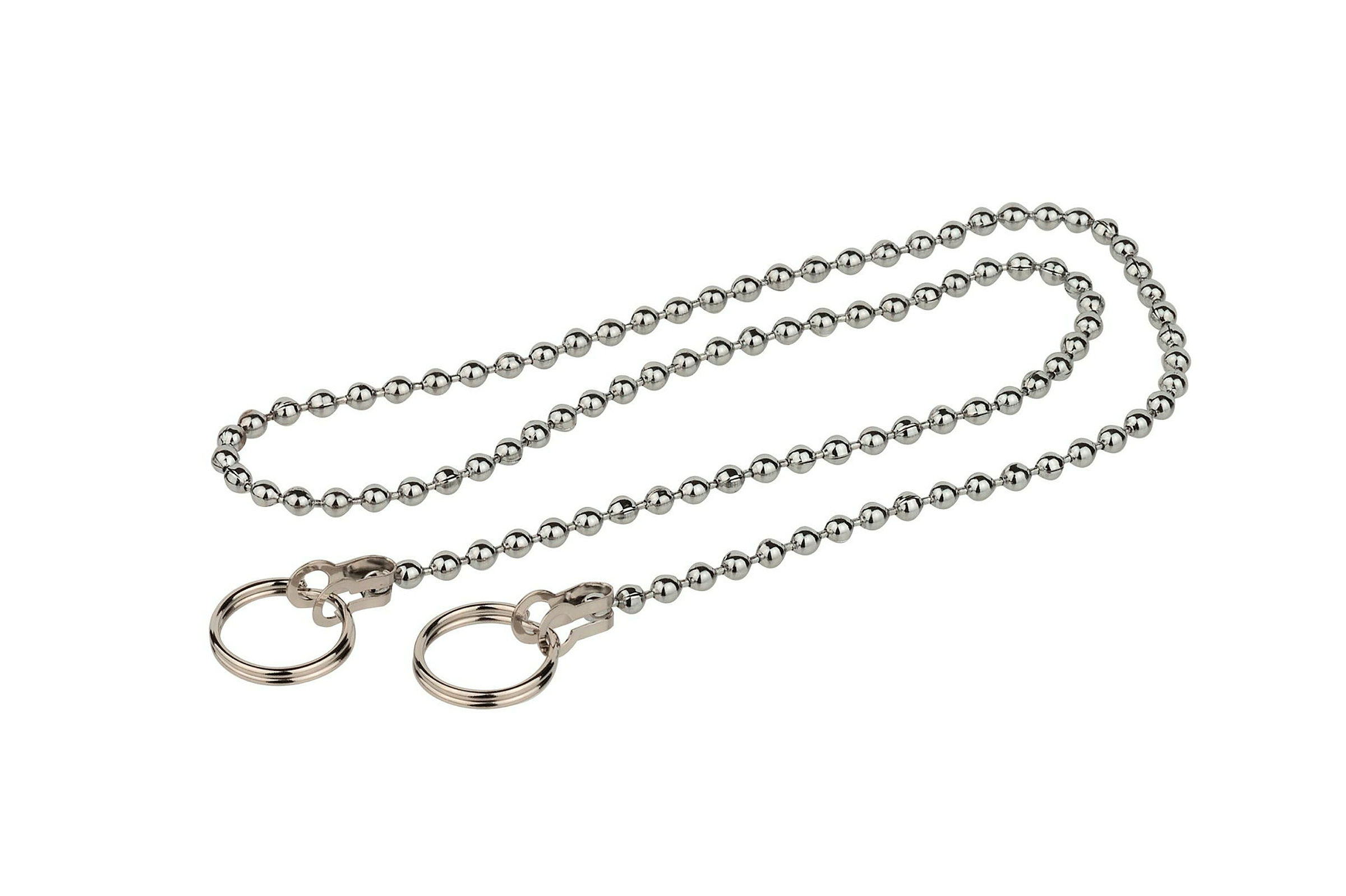 Ventilkette, Chrom, 300 mm, mit 2 Ringen