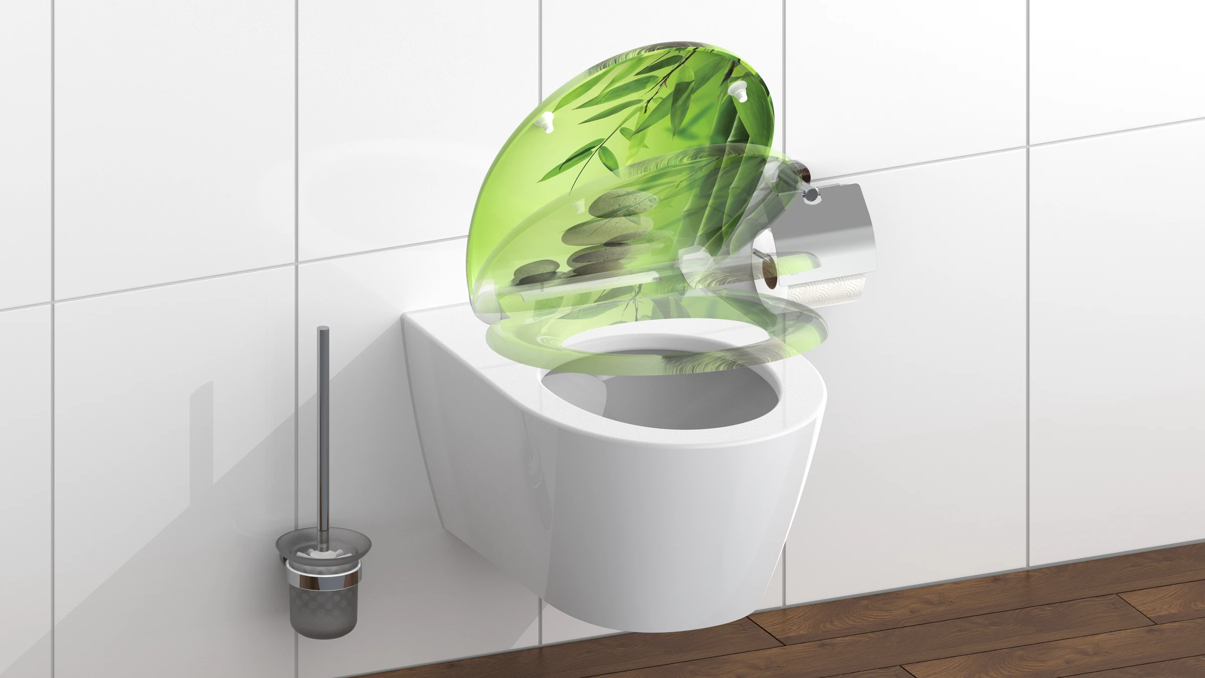 Duroplast WC-Sitz GREEN GARDEN, mit Absenkautomatik und Schnellverschluss