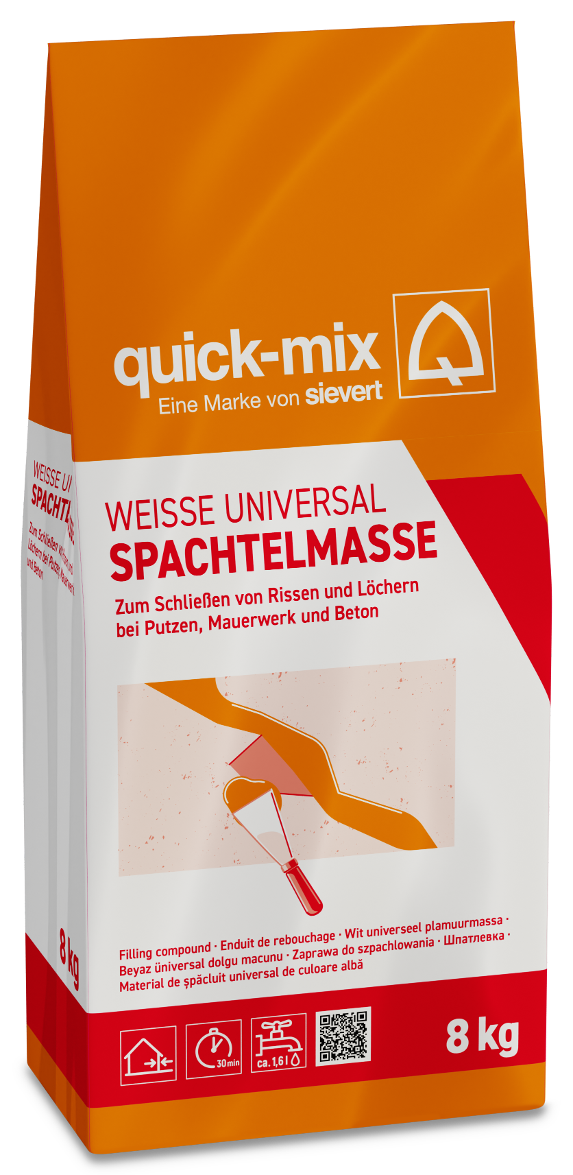 quick-mix Weiße Universalspachtelmasse 8 kg