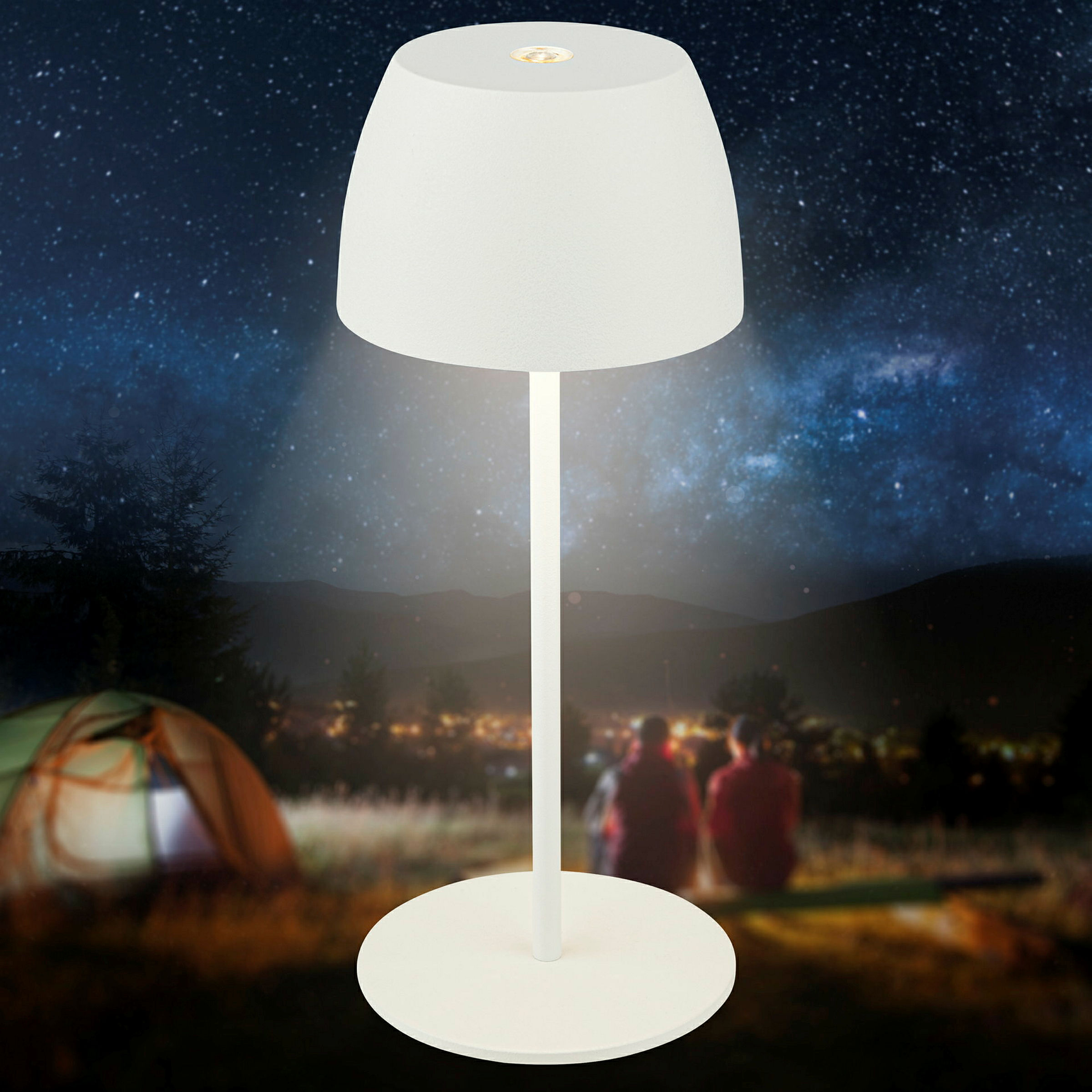 SERINA MINI Akku LED Tischleuchte - Mini; Touch, Weiß