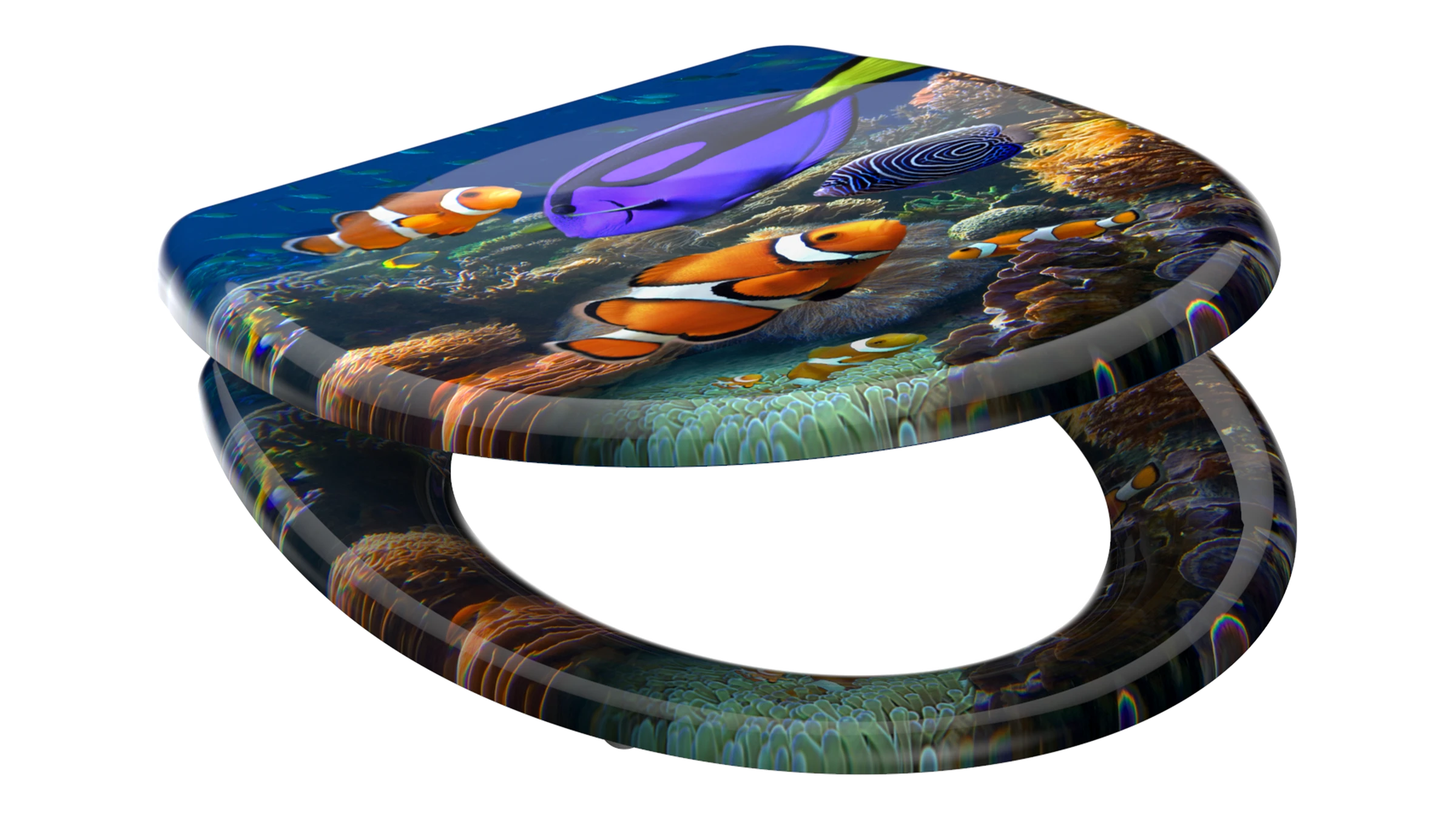 Duroplast WC-Sitz SEA LIFE, mit Absenkautomatik und Schnellverschluss