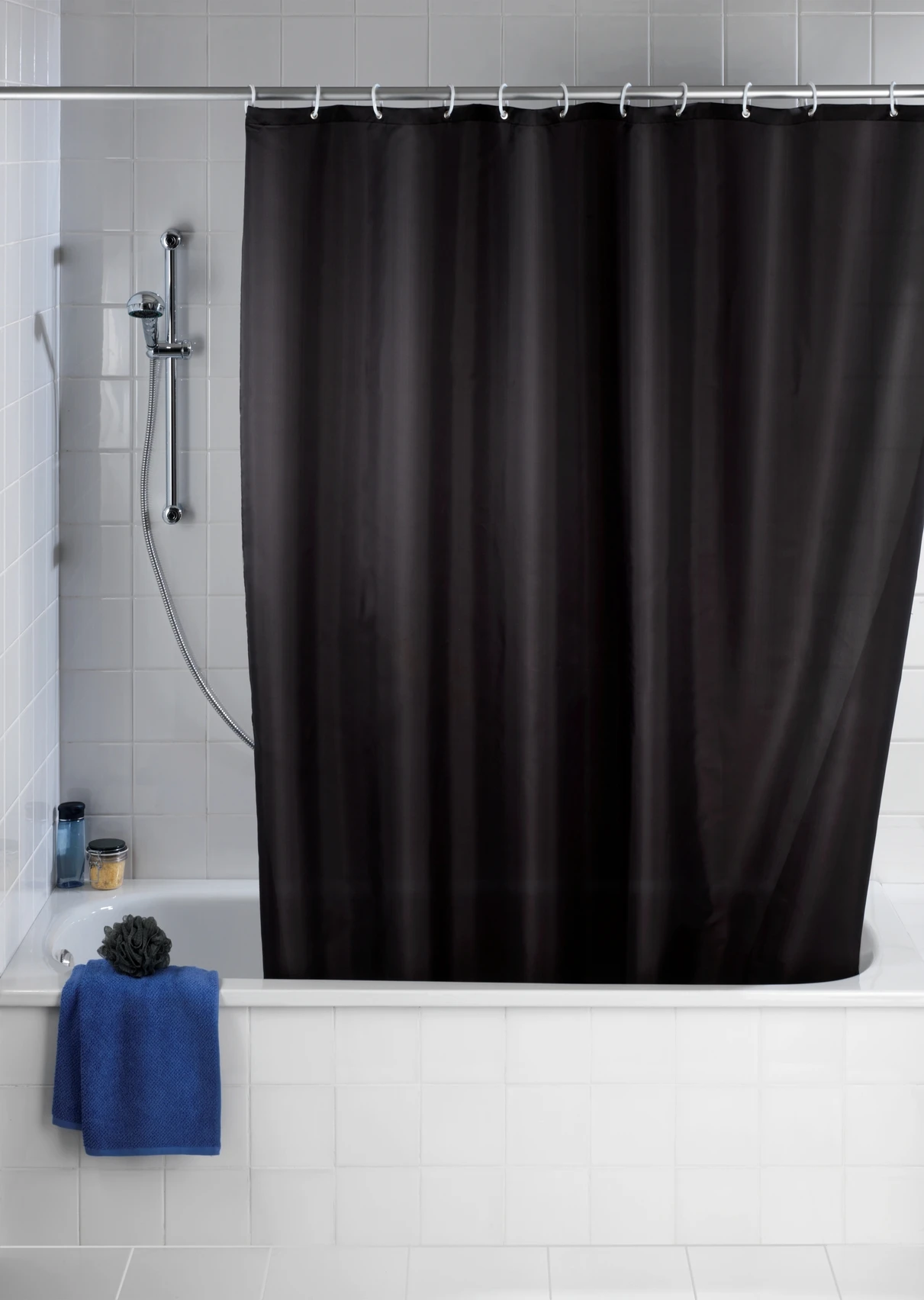 Duschvorhang 180x200, black antischimmel