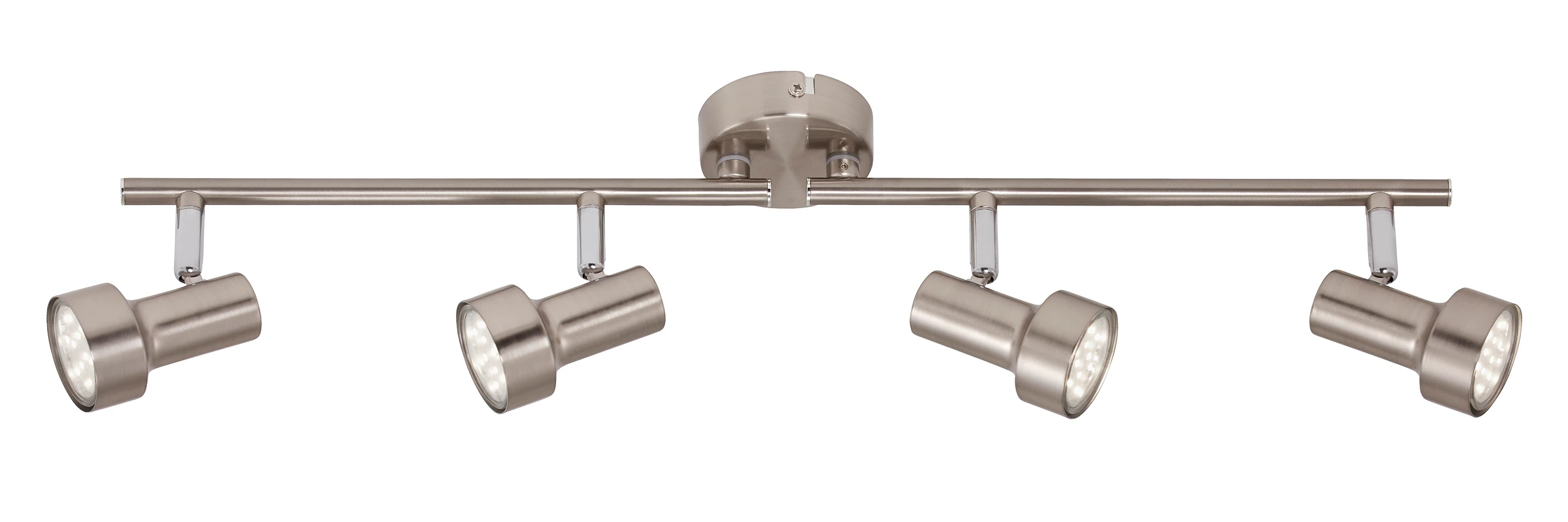 LED Deckenleuchte, matt-nickel, 4xLED/GU10/2,9W