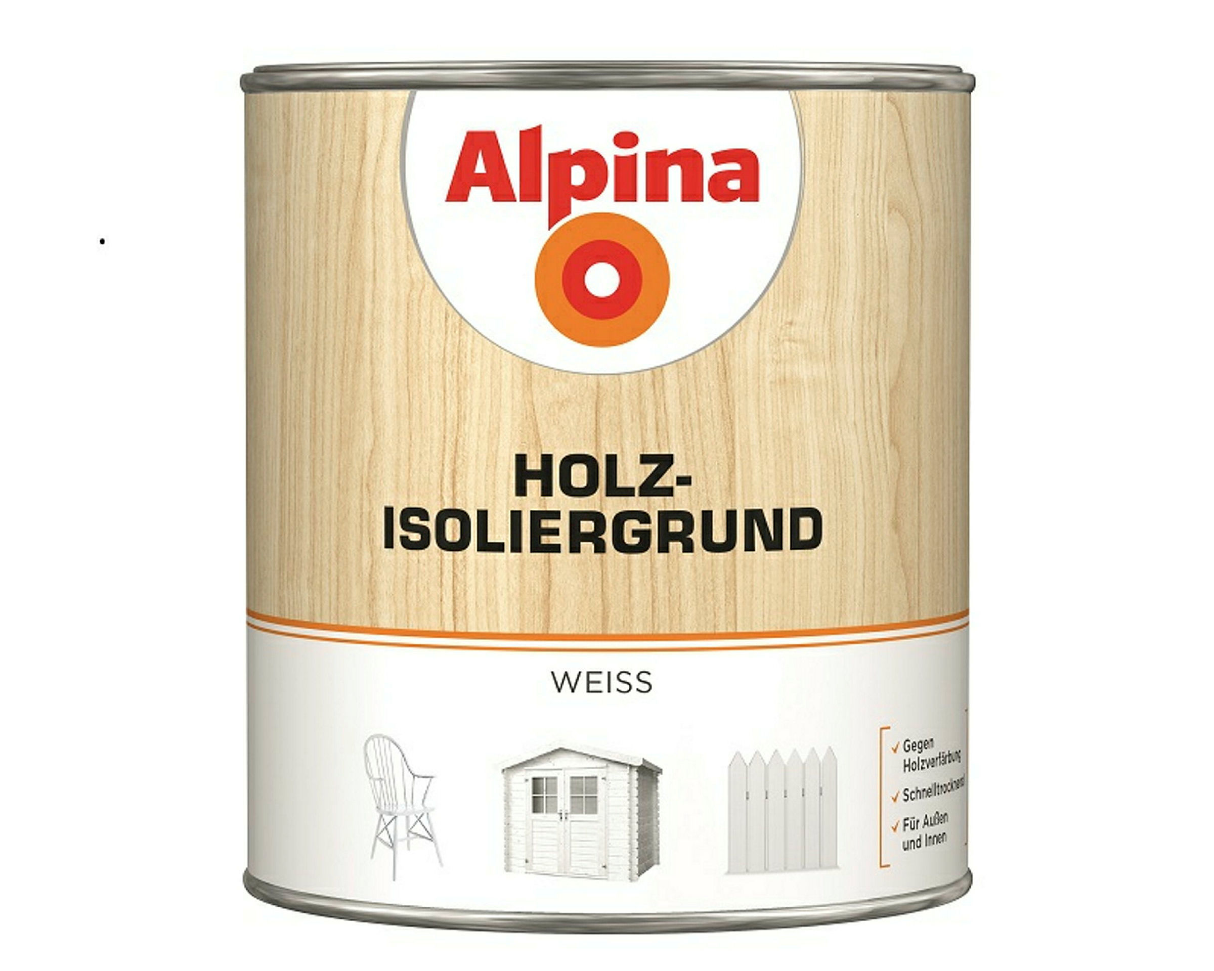 Alpina Holz-Isoliergrund 2 Liter weiß
