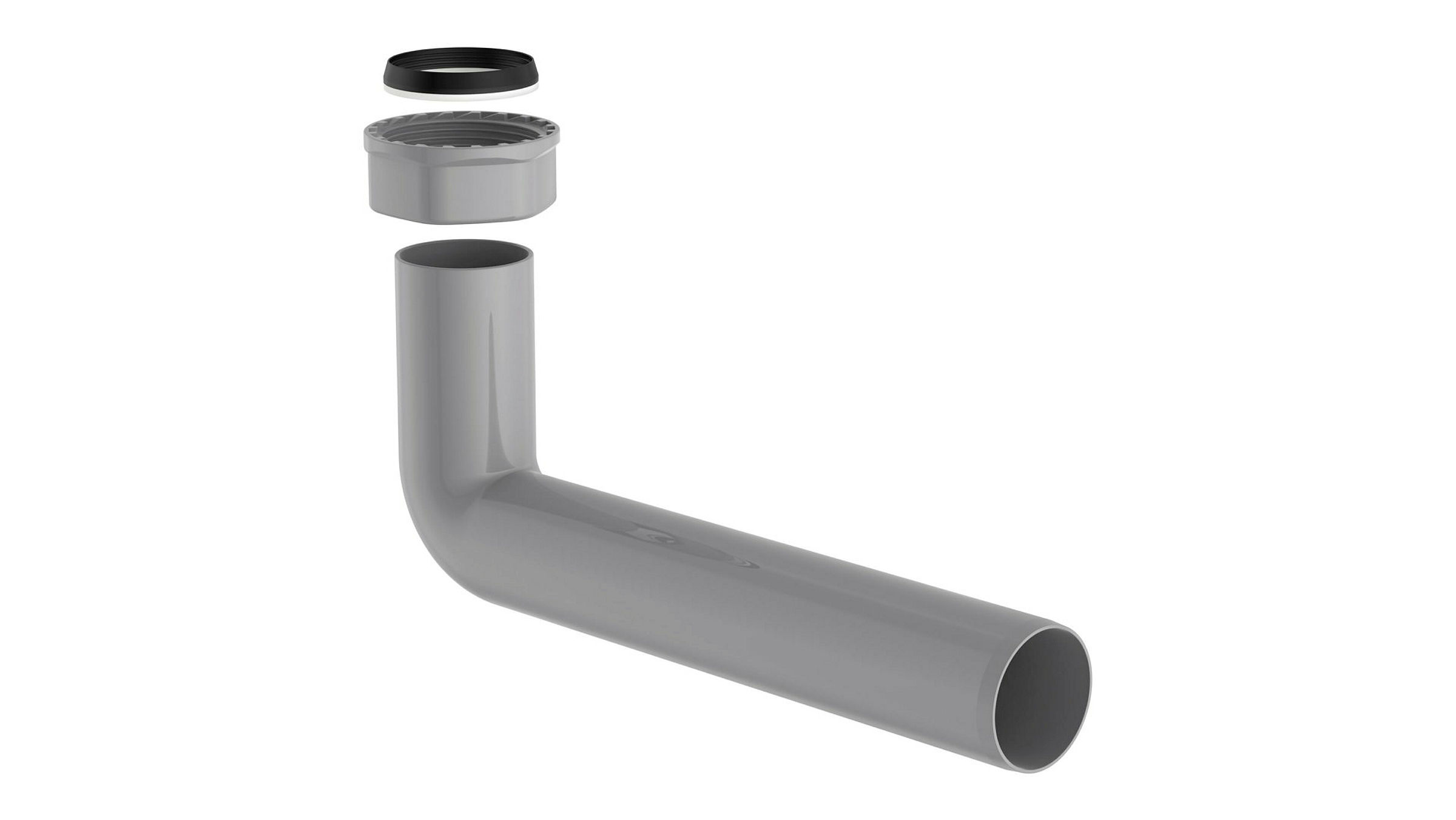 ECO-SAVE KS Abgangsbogen, Grau, 1 1/2''IG x 235 mm x 40 mm