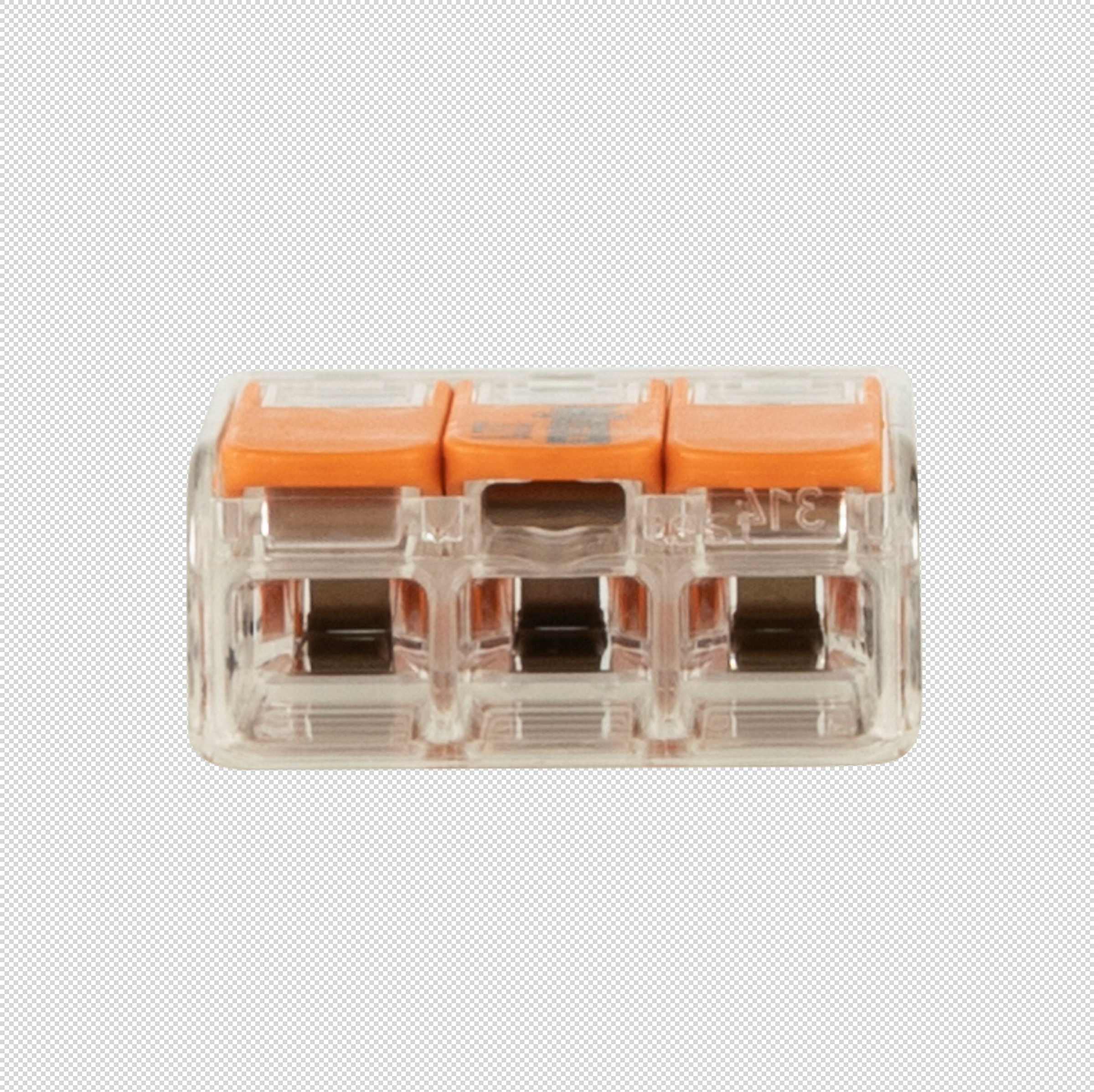 WAGO Verbindungsklemme, 3-fach, orange, 10 Stück