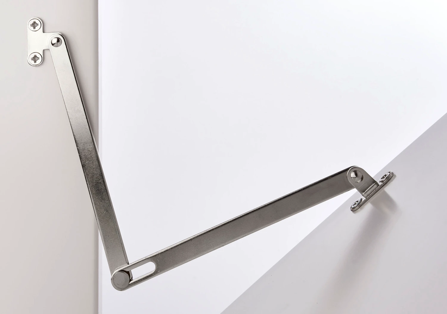 Klappenhalter 250mm Stahl vernickelt, 2 Stück