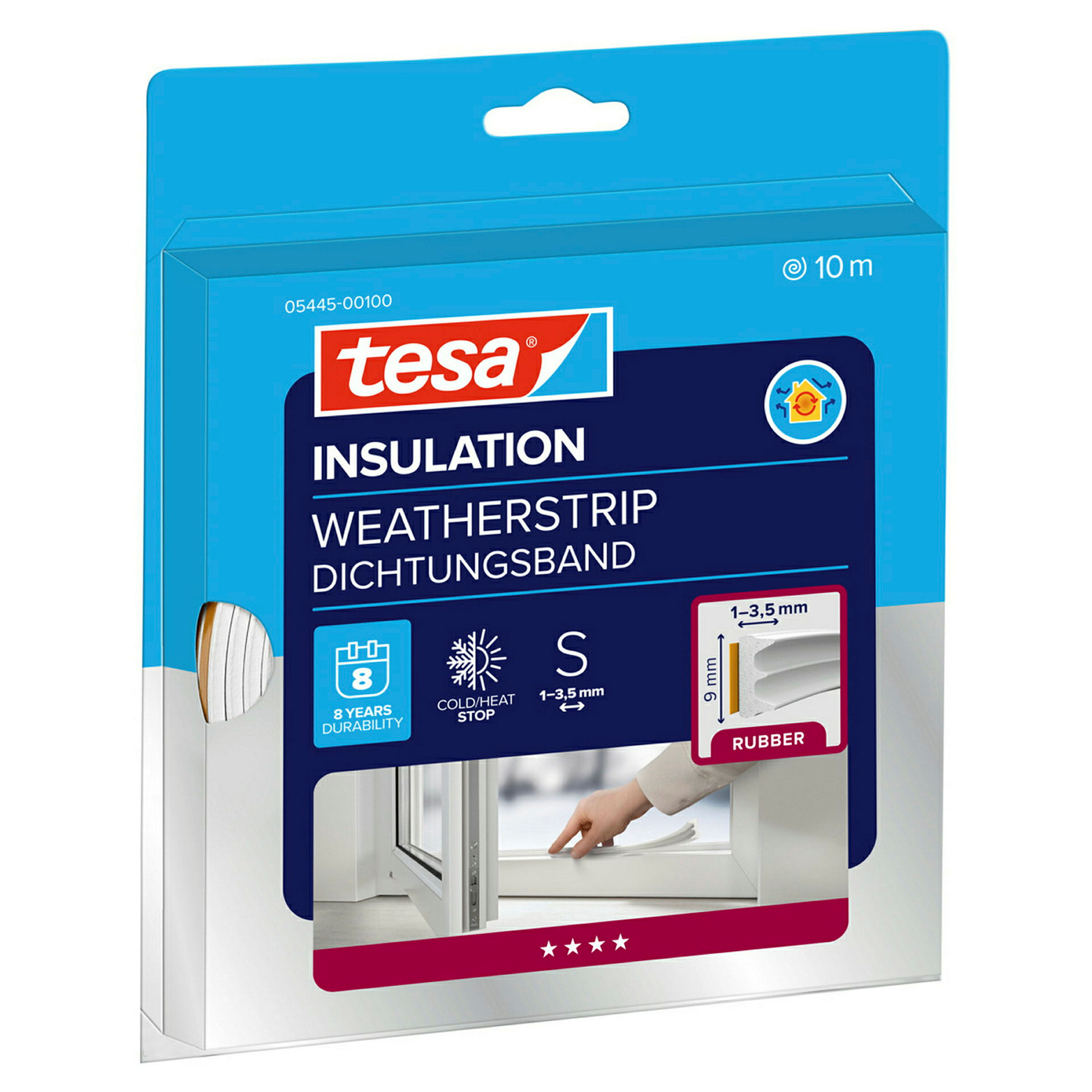 tesamoll® E-Profil weiß, für Spalten von 1-3,5mm