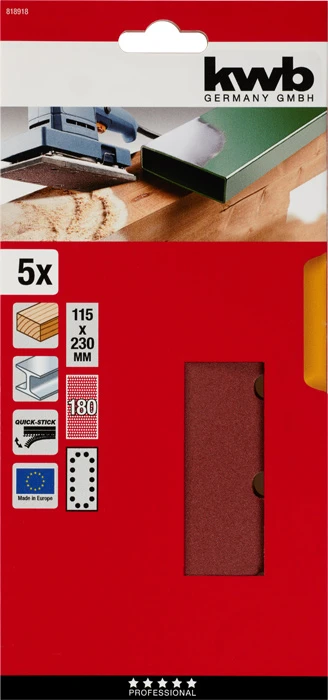 Haftstreifen KORUND gelocht 115x230mm K180 Inh:5