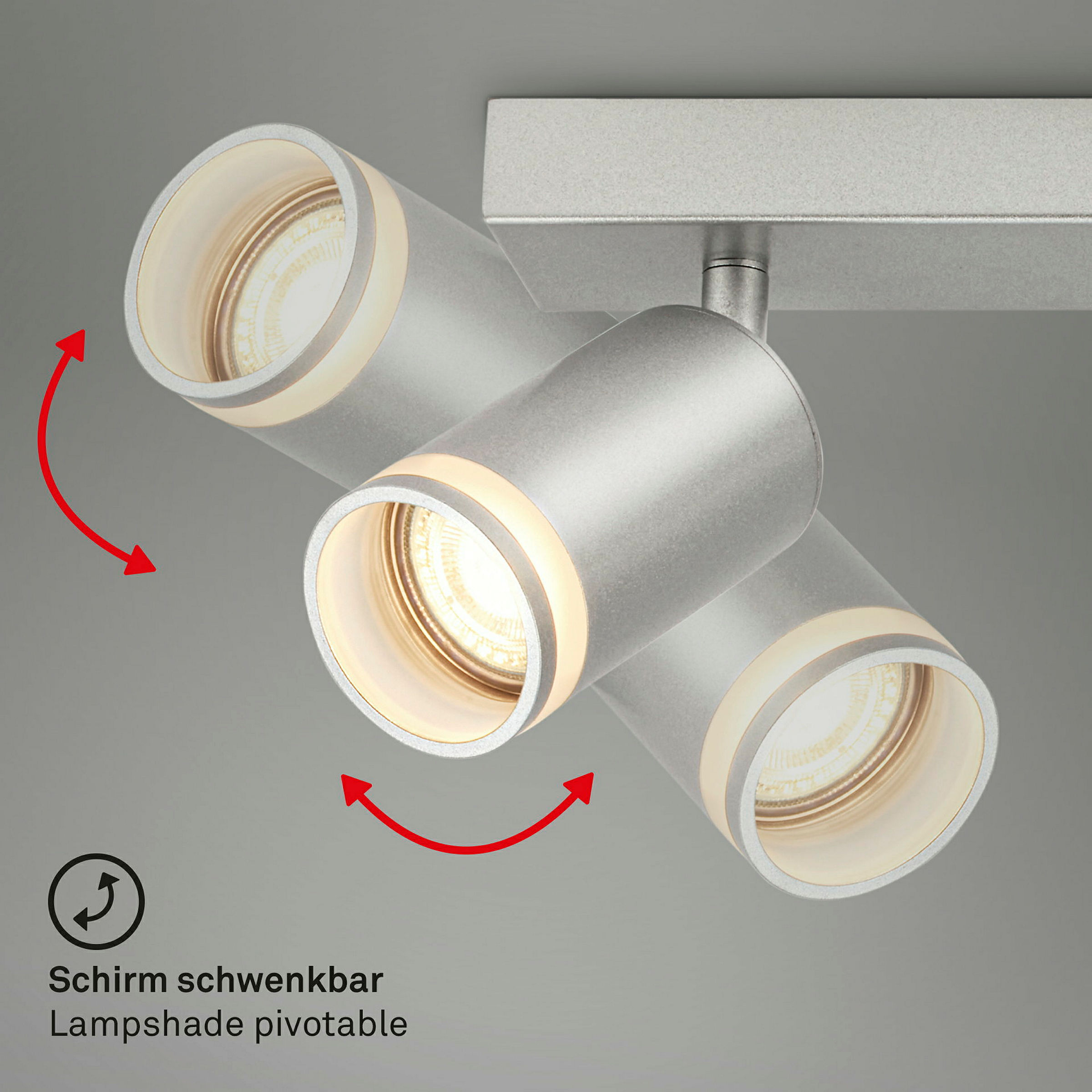 RUB Spot light, 3-flame, GU10/excl. bulb, chrome-matt