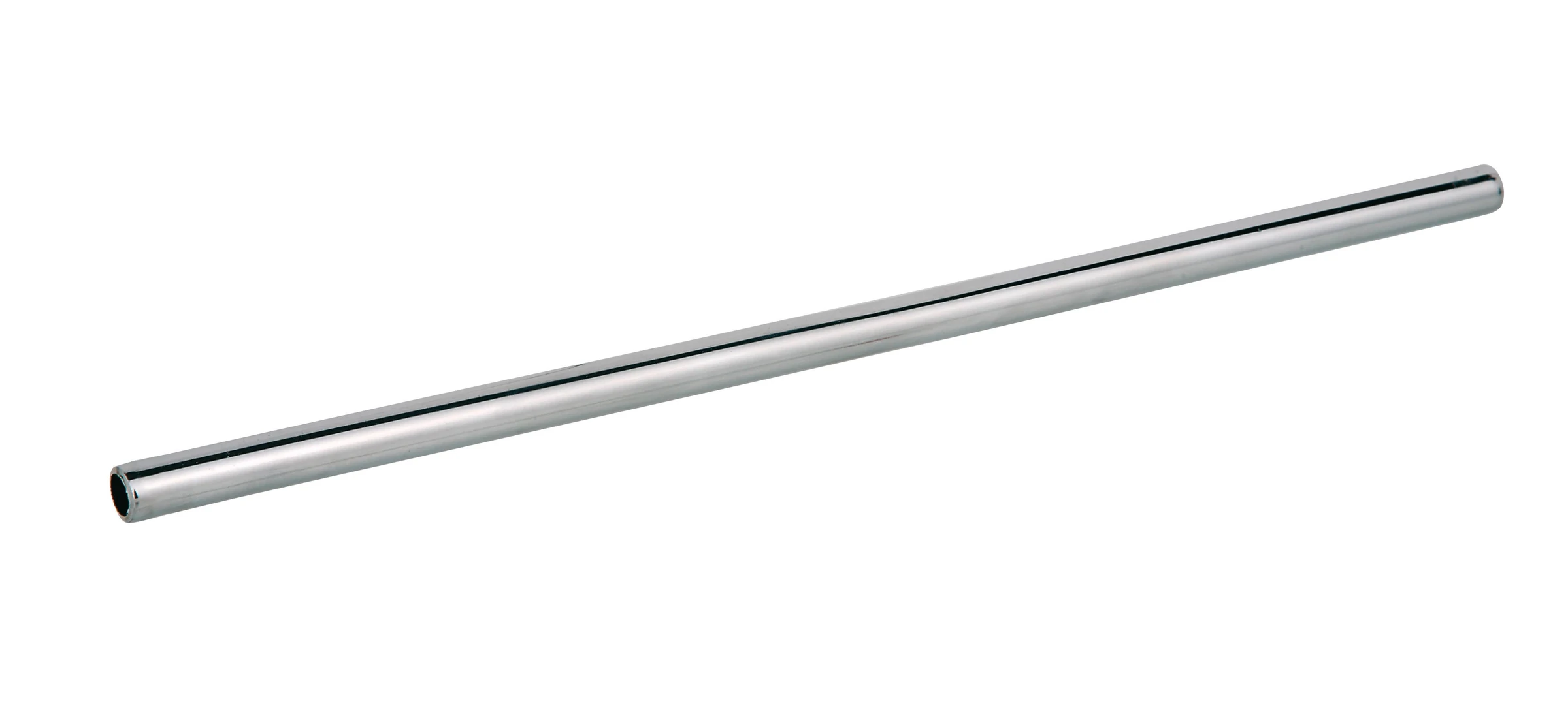 CU Anschlussrohr Ø 10 x 500 mm, Chrom, mit doppelter Bördelung, für 1/2 od