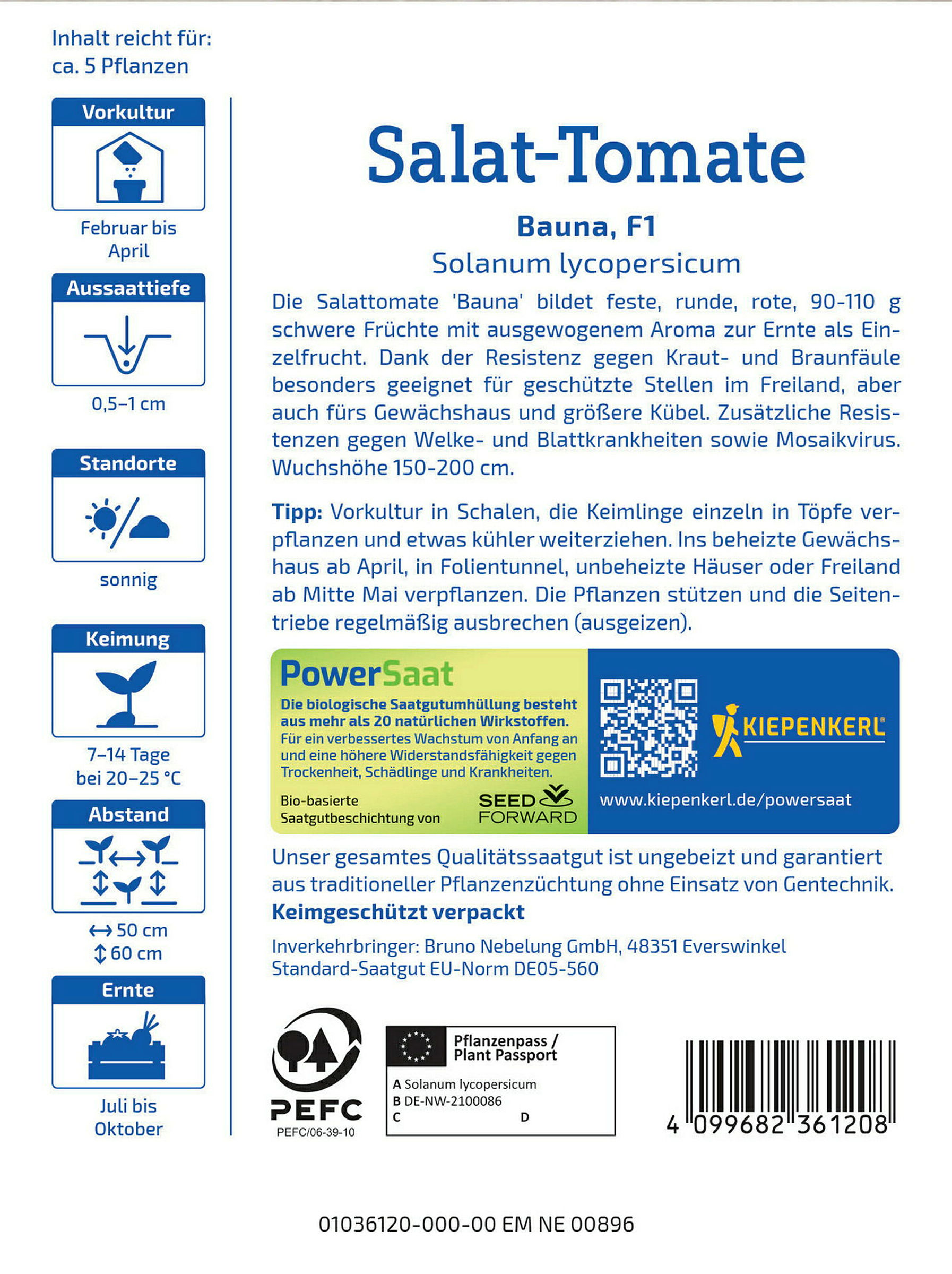 Kiepenkerl Salat-Tomate Bauna, F1, PowerSaat