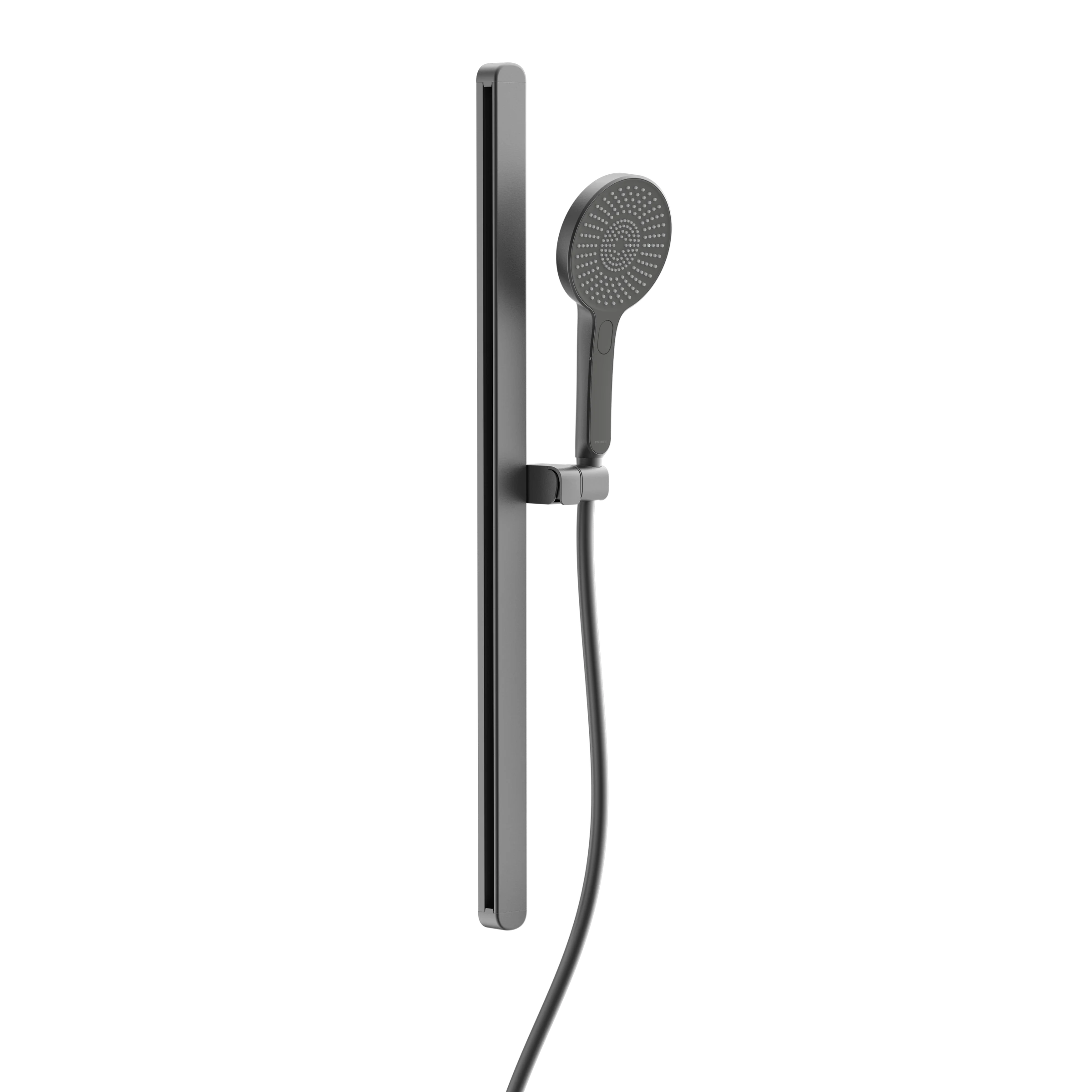 KARIBIK Stangenbrause-Set, Graphit matt, oval