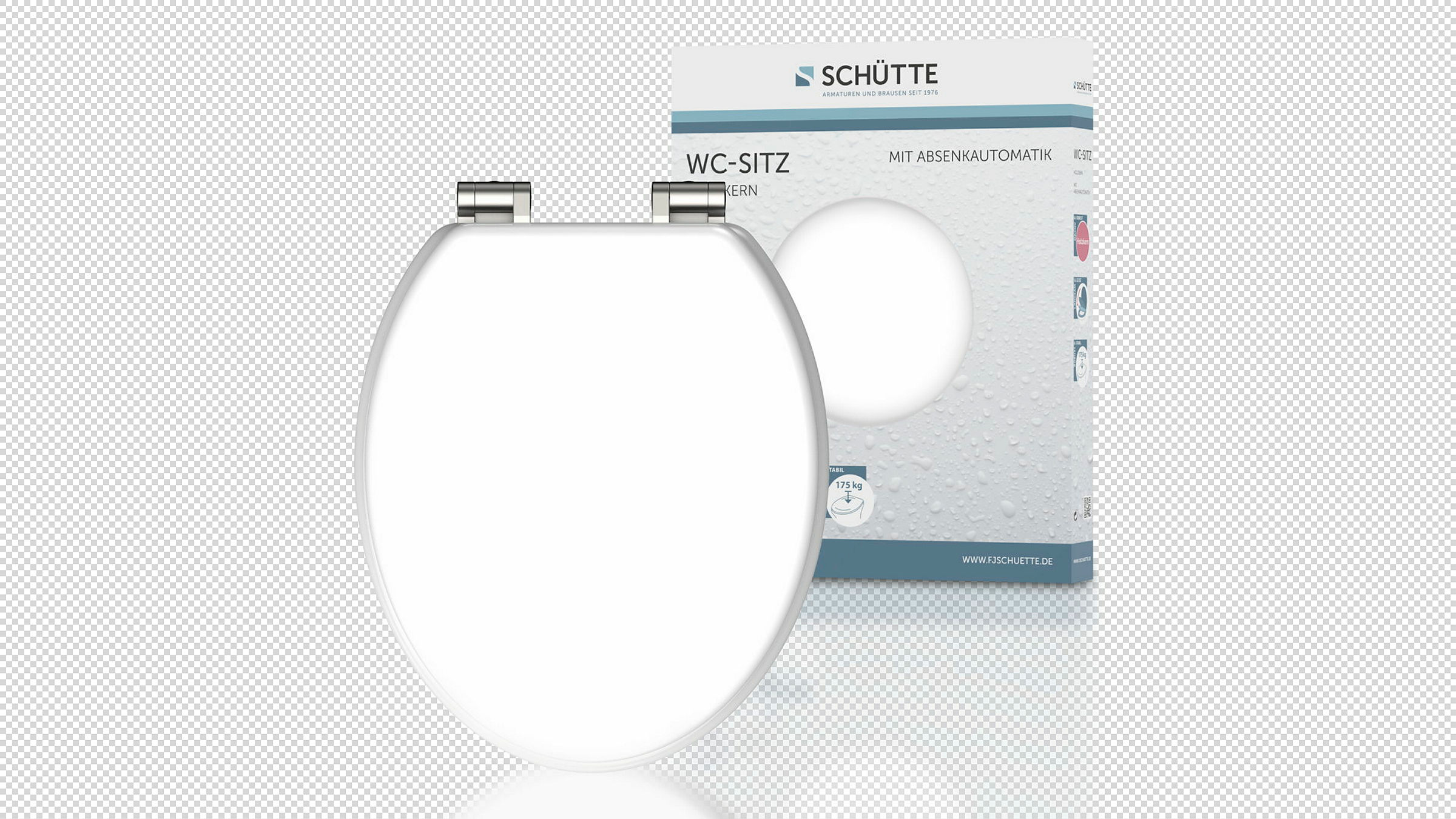 Holzkern WC-Sitz WHITE, mit Absenkautomatik
