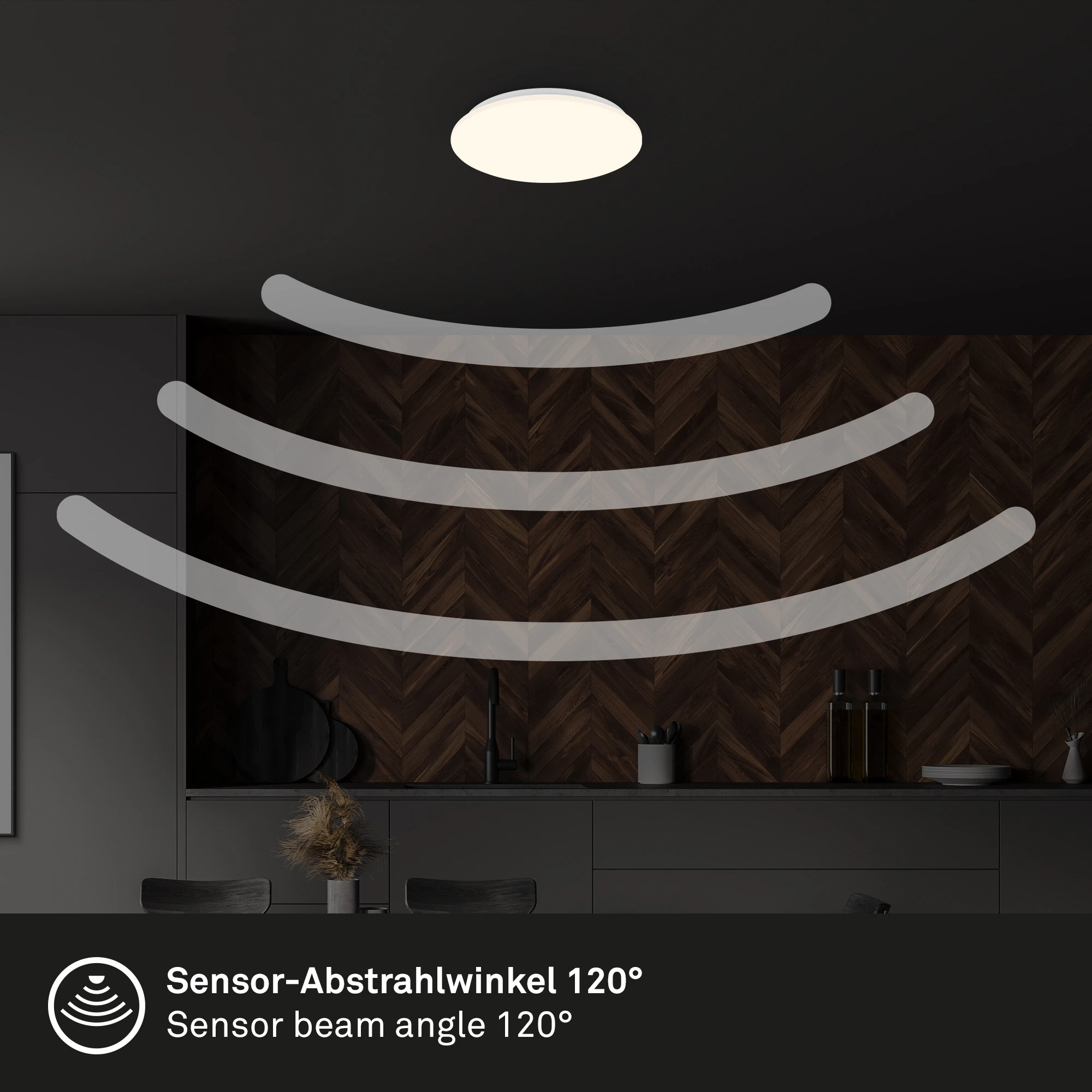 LED Deckenleuchte,Sensor,weiß, LED/12W