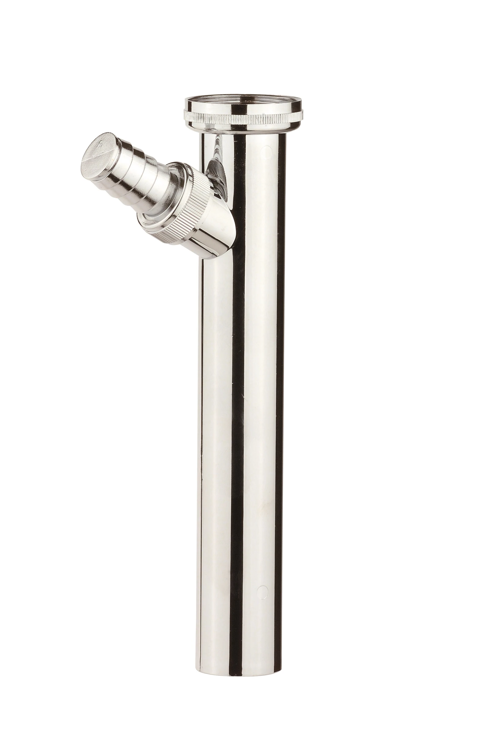 Tauchrohr Siphon, Chrom, 1 1/4'' x 3/4''T x 200 mm x 32 mm, mit Geräteansch