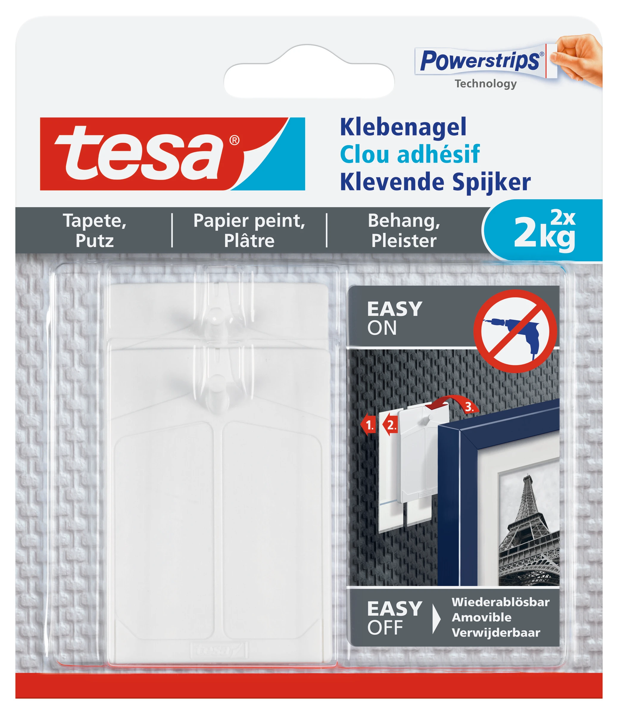 Klebenagel für Tapeten und Putz (2kg), 2 Stück