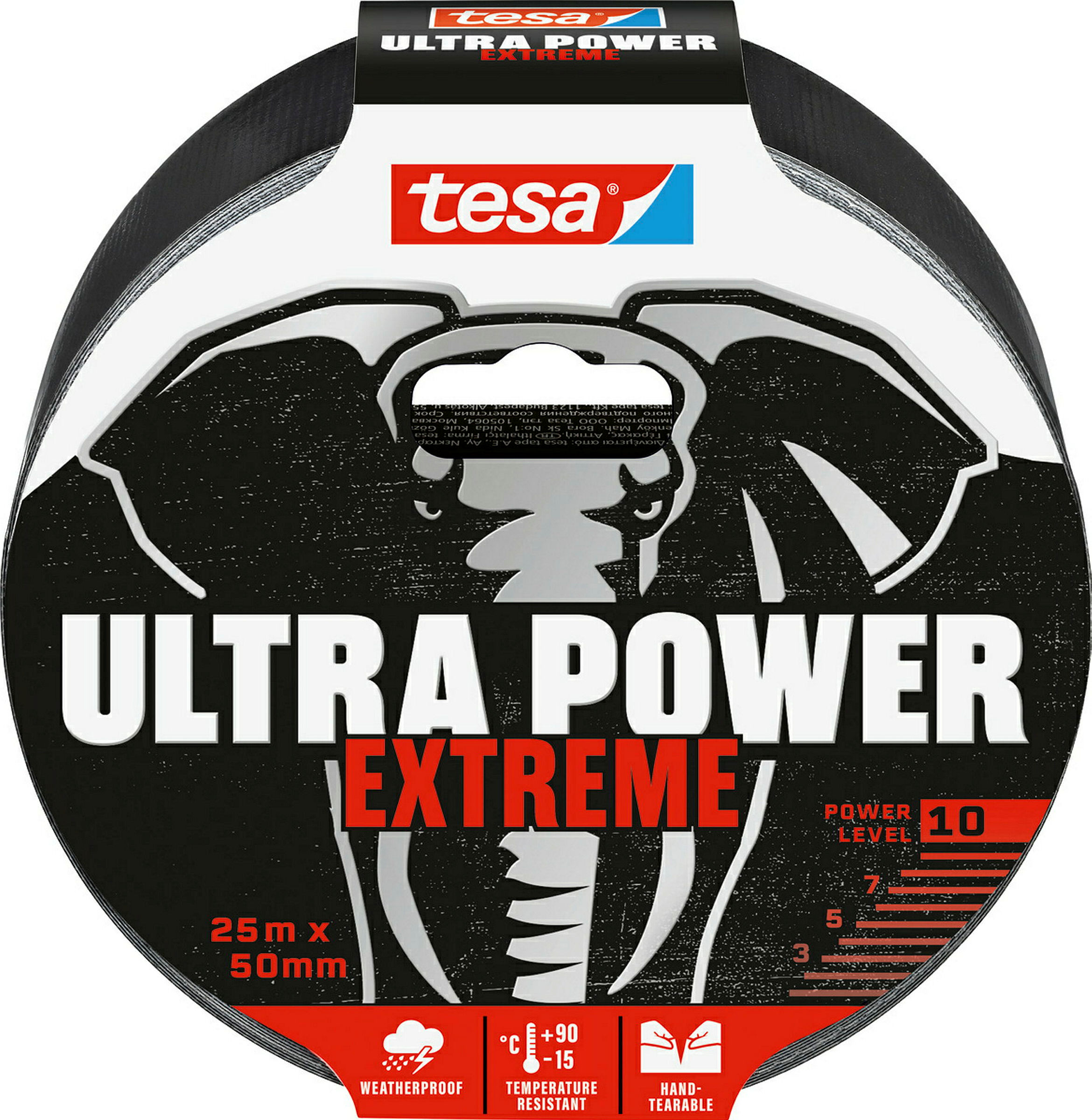 tesa Ultra Power Extreme repair, 25m x 50 mm, schwarz