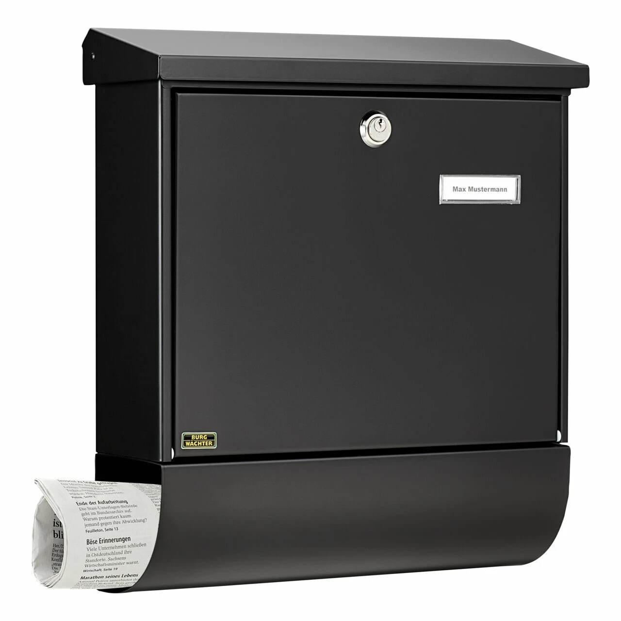 Briefkasten-Set Stahl-lack. Vario 86720S schwarz