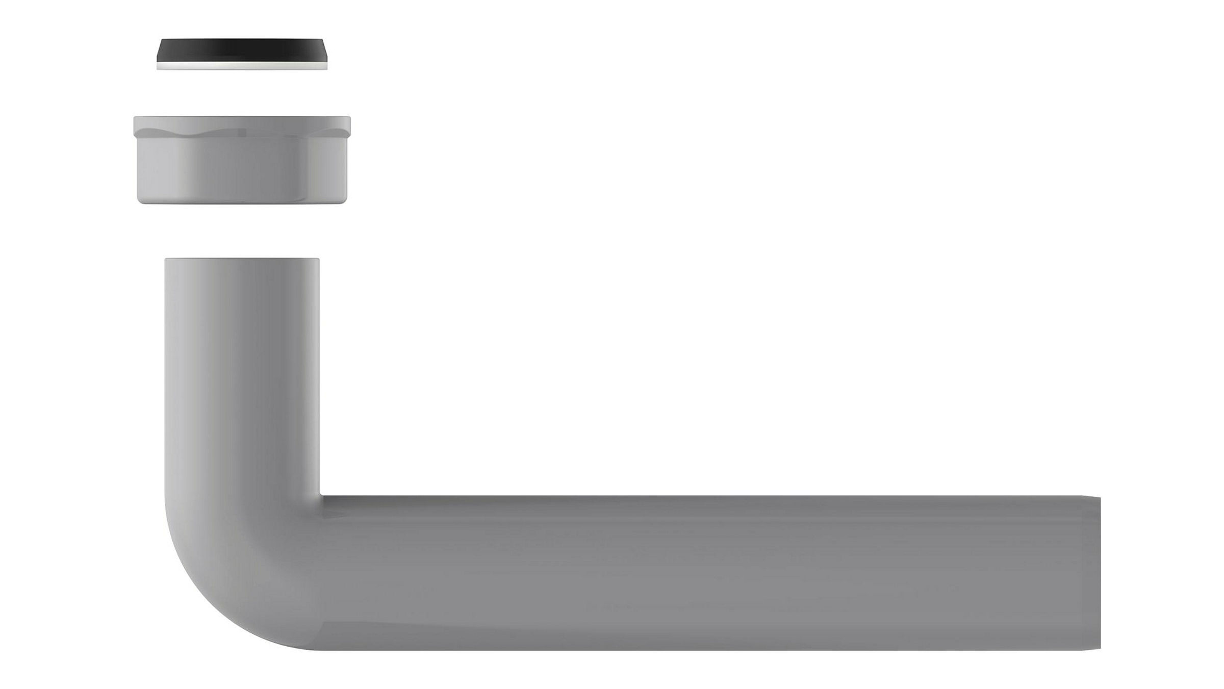 ECO-SAVE KS Abgangsbogen, Grau, 1 1/2''IG x 235 mm x 40 mm