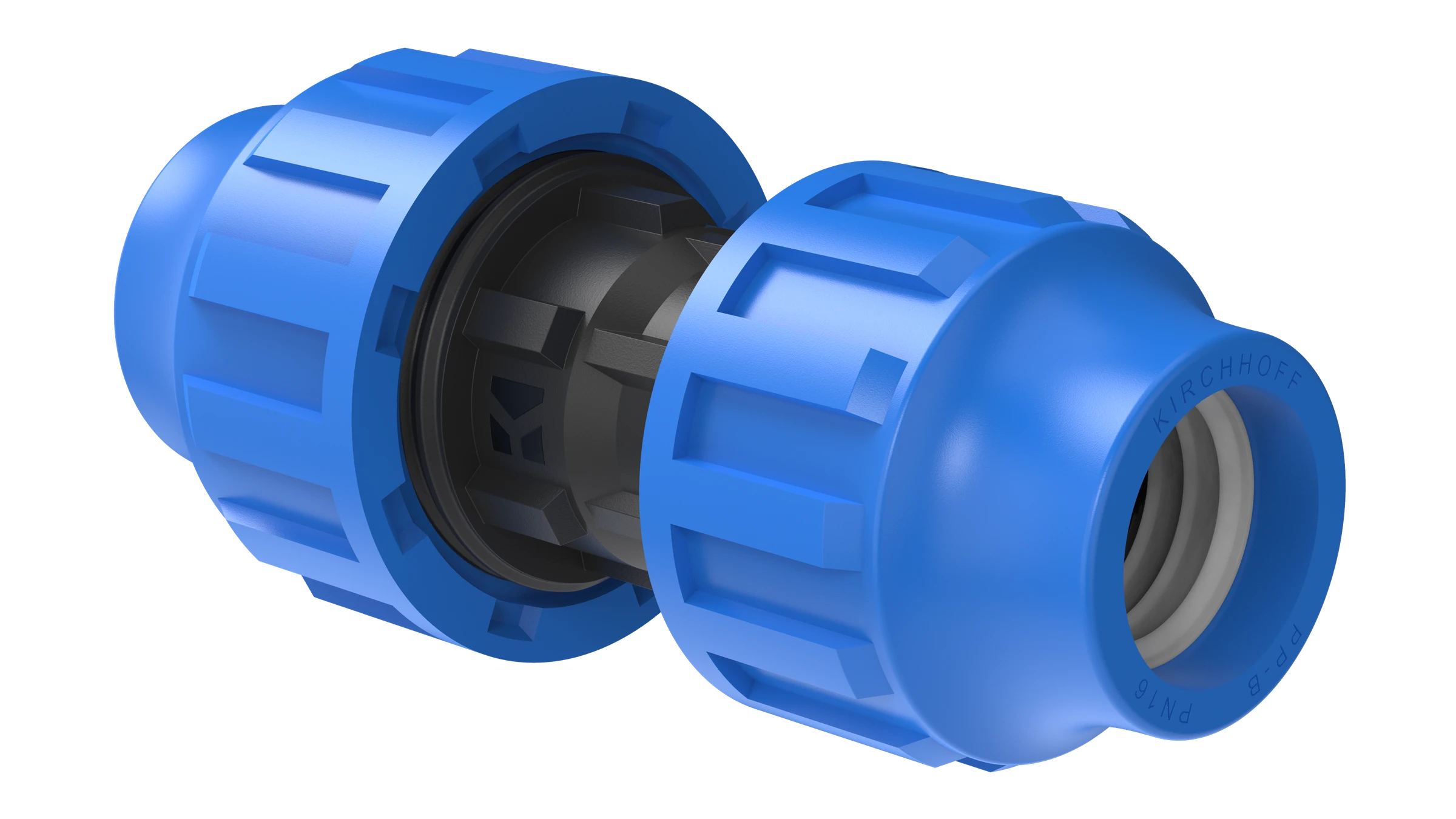 PP Reduzier-Verbindungsstück, 32 mm x 25 mm, Klemmfitting für HDPE