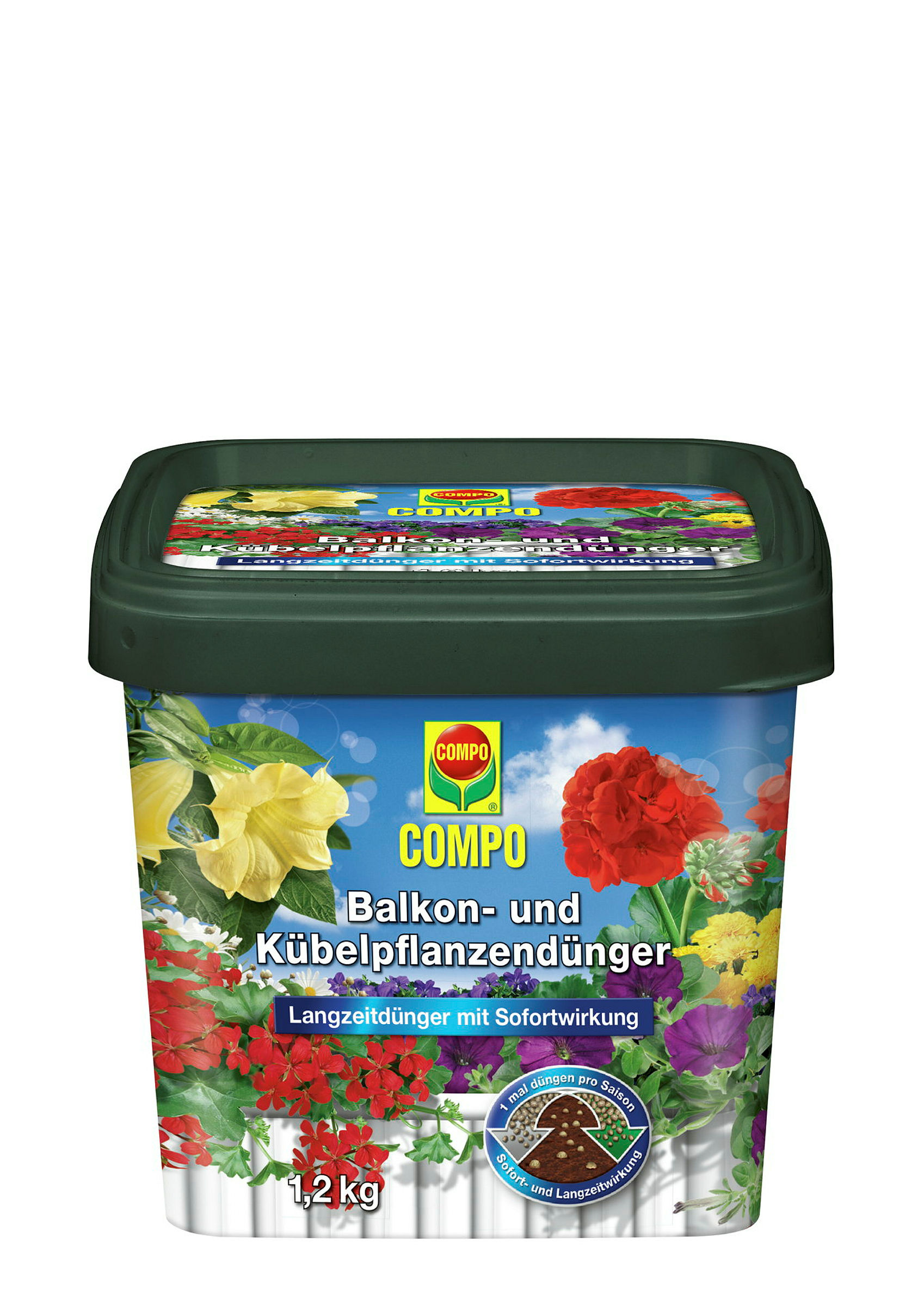 COMPO Balkon- undKübelpflanzendünger, 1,2 kg
