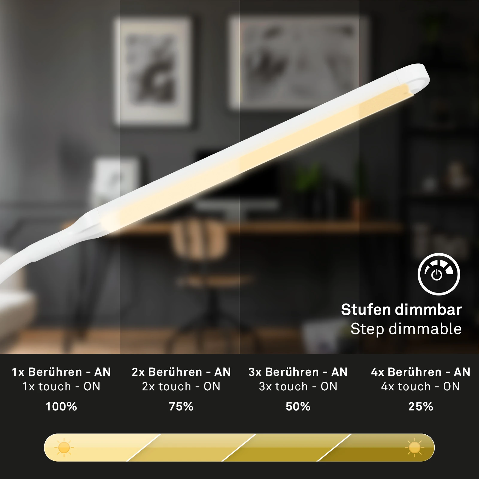 LED Tischleuchte, weiß, 1xLED-Platine/6W