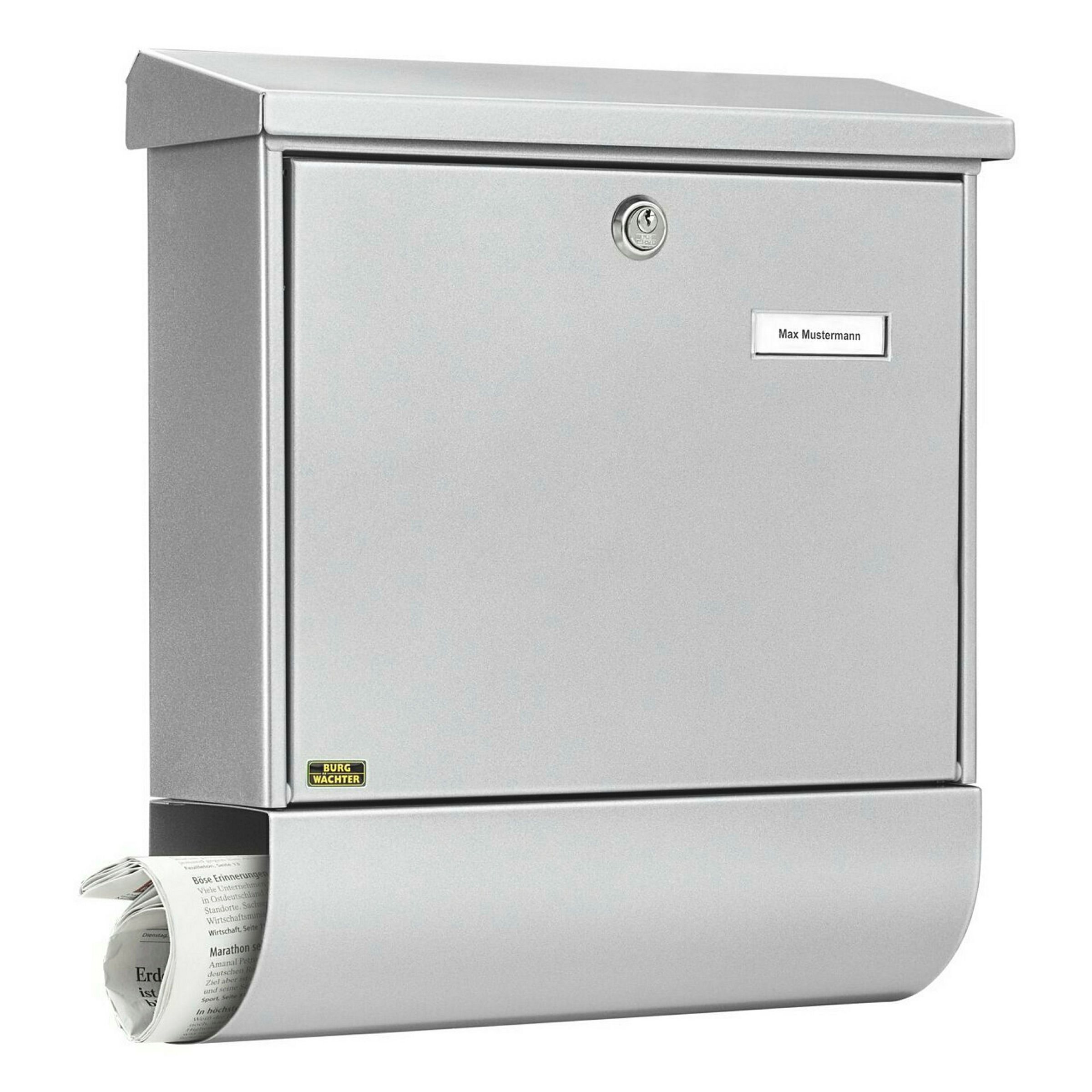 Briefkasten-Set Stahl-lack. Vario 86720Si silber
