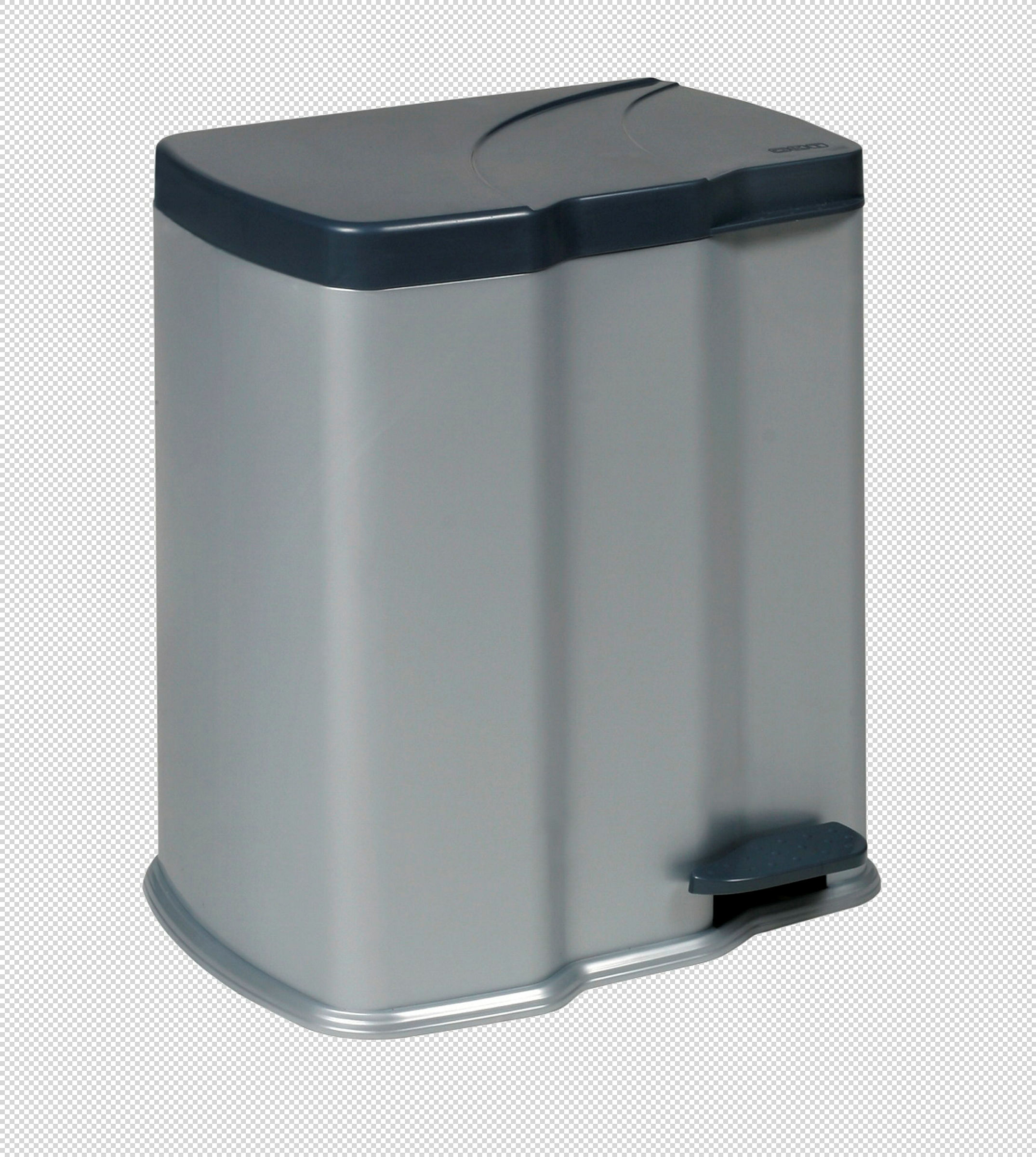 keeeper Treteimer mit 2 Abfallbehältern, 7 l + 15 l, Gunnar, Silber