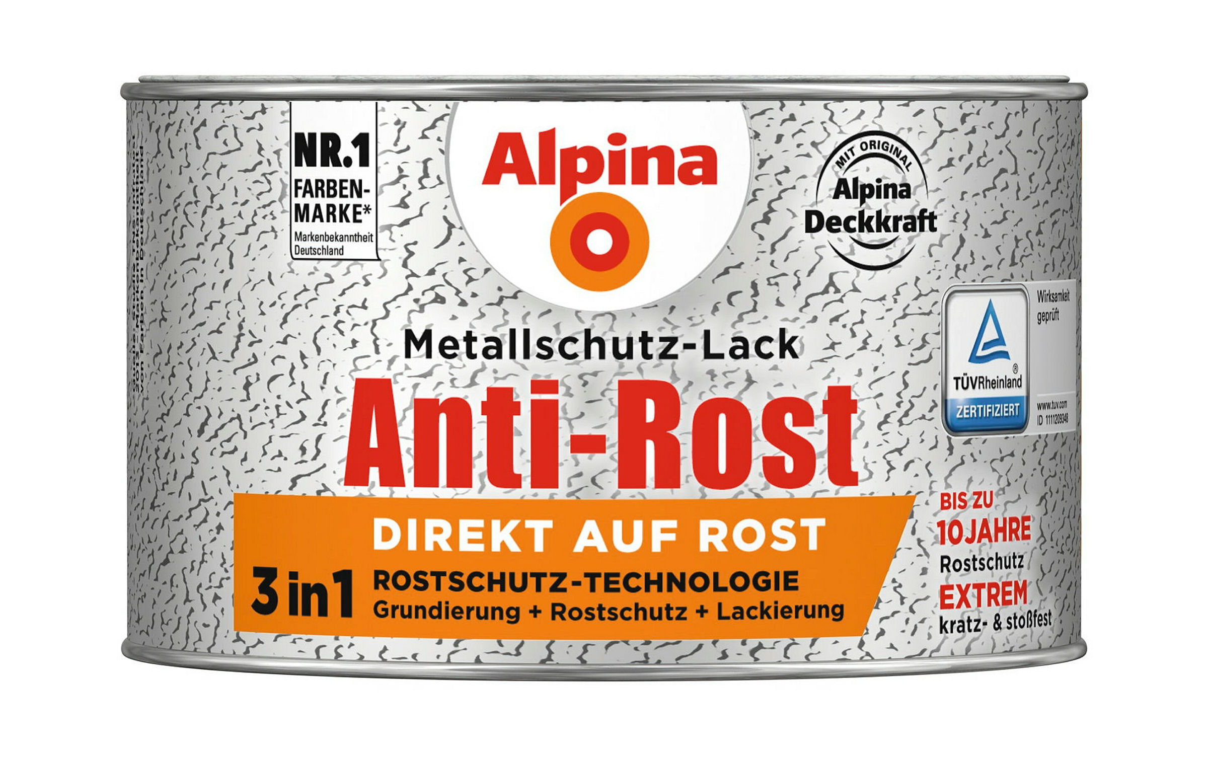 Alpina Metallschutzlack Anti-Rost Weiß 300ml matt