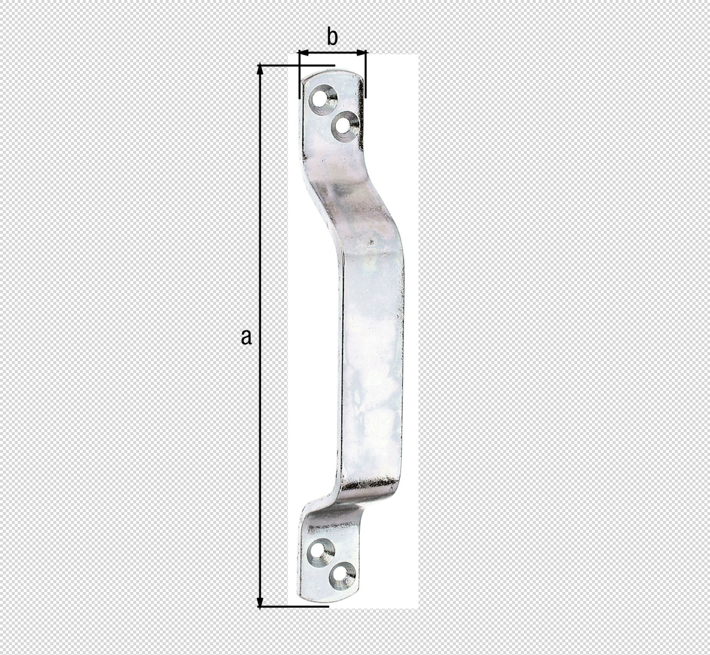 Torgriff mit versenkten Schraublöchern 168x20 verzinkt