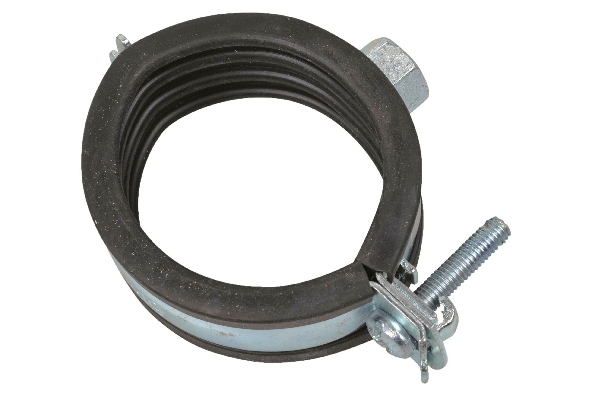 Rohrschelle, 44 mm - 49 mm, schallgedämmt, für 1 1/2'', mit M8 Gewindemuffe