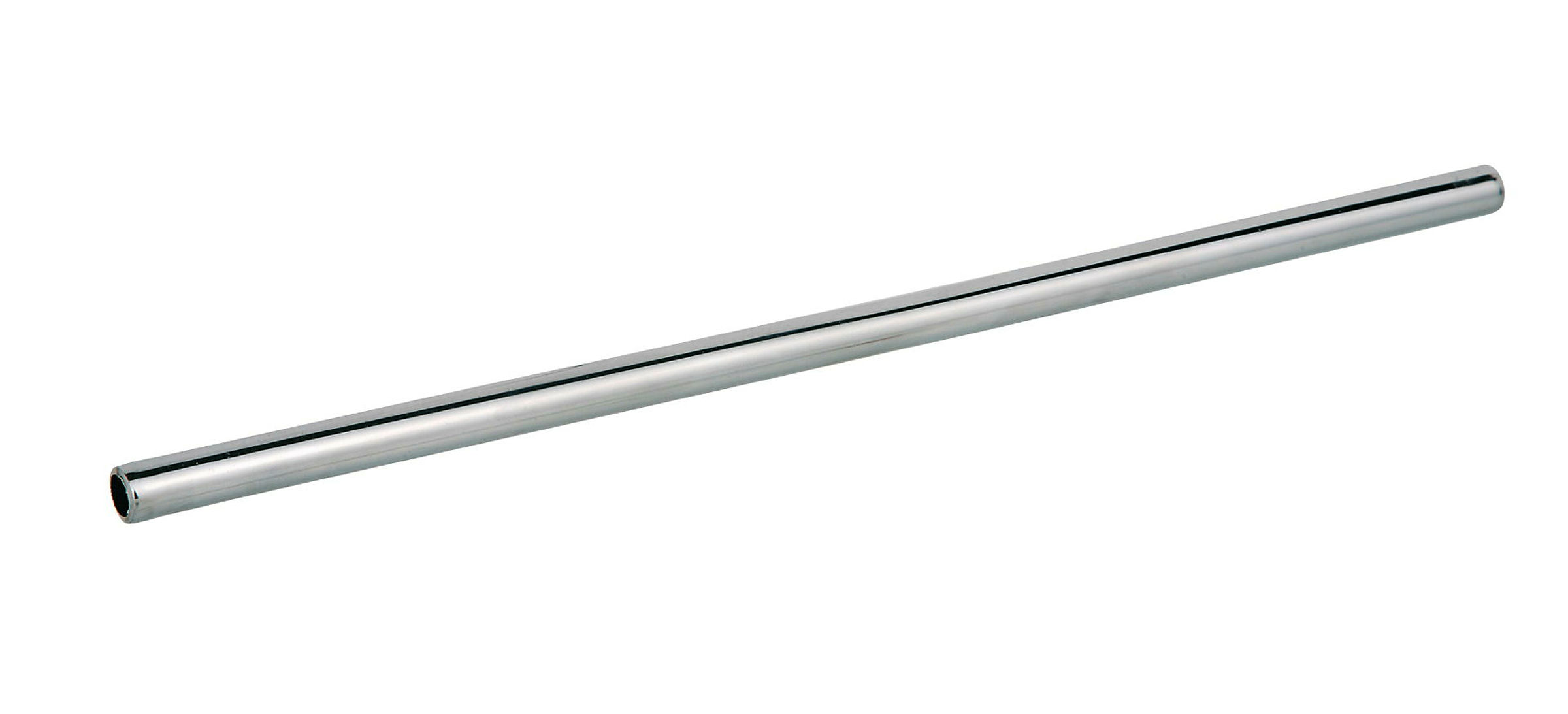 CU Anschlussrohr Ø 10 x 500 mm, Chrom, mit doppelter Bördelung, für 1/2 od