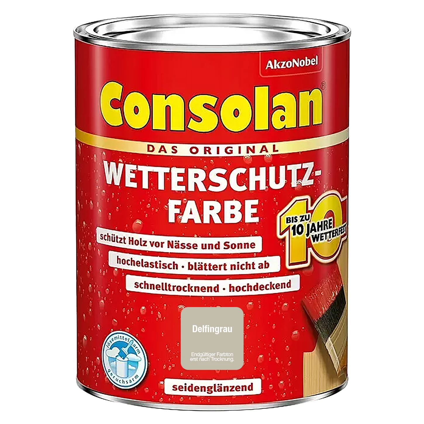 Consolan Wetterschutz-Farbe Delfingrau 750 ML