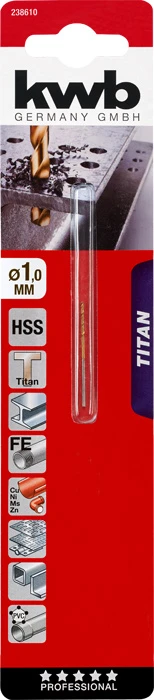 TITAN HSS-Spiralbohrer D1.0mm