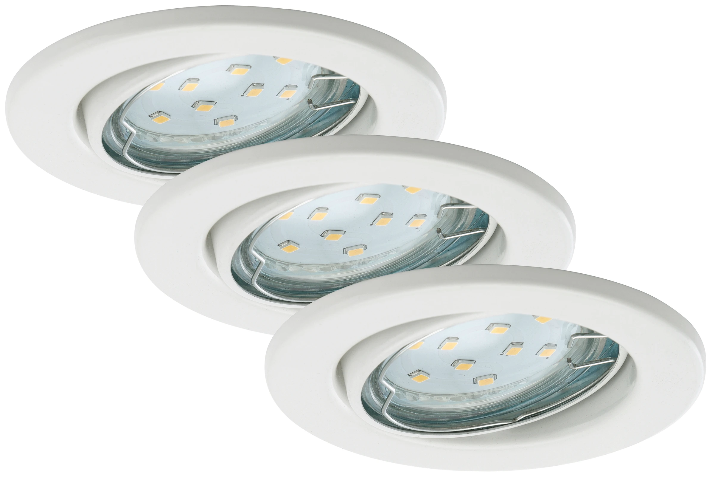 LED Einbauleuchten, weiß, 3er-Set,3xLED/GU10/2,9W