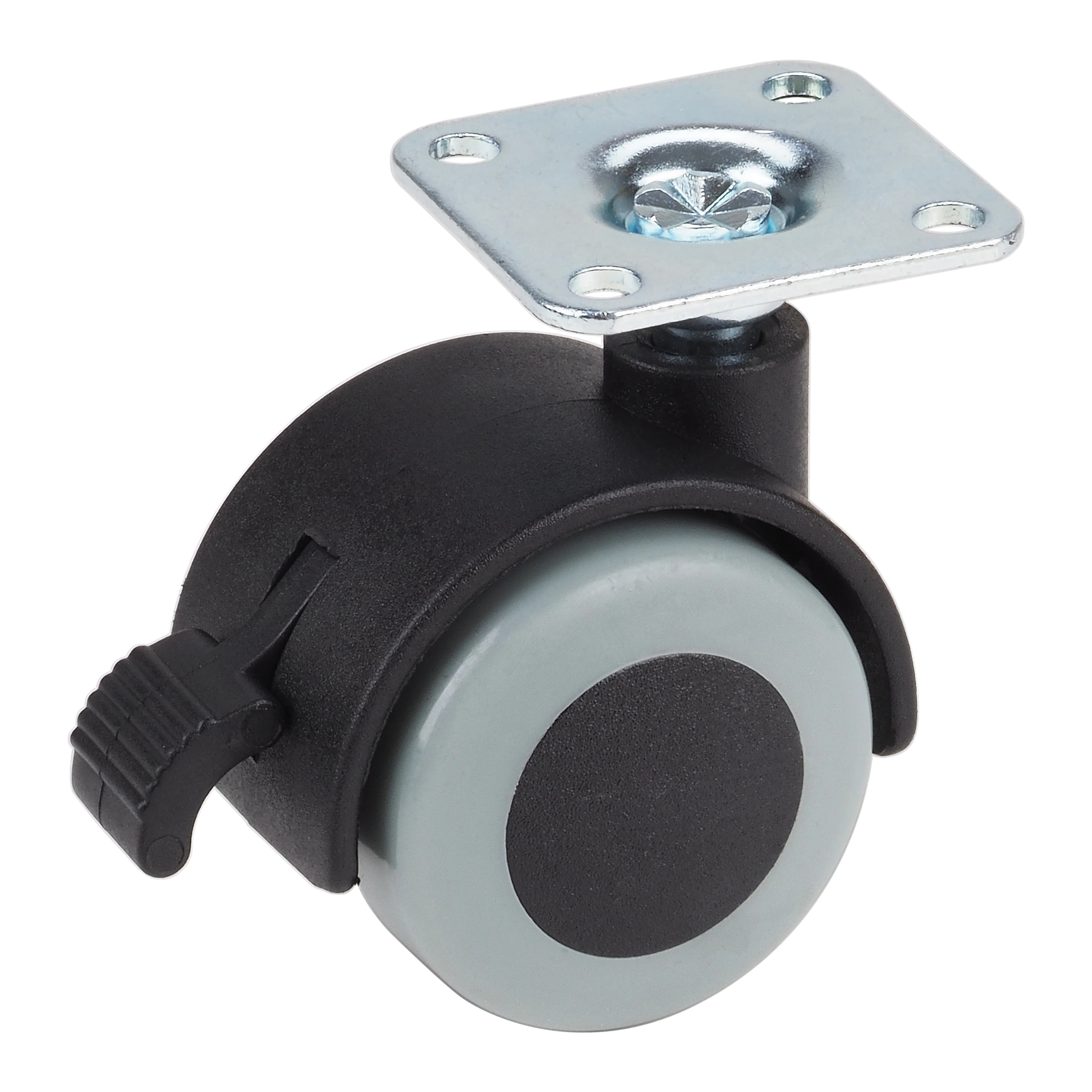 Doppelrolle für empfindliche Böden, TPE, 40 mm, Tragkr. 30 kg