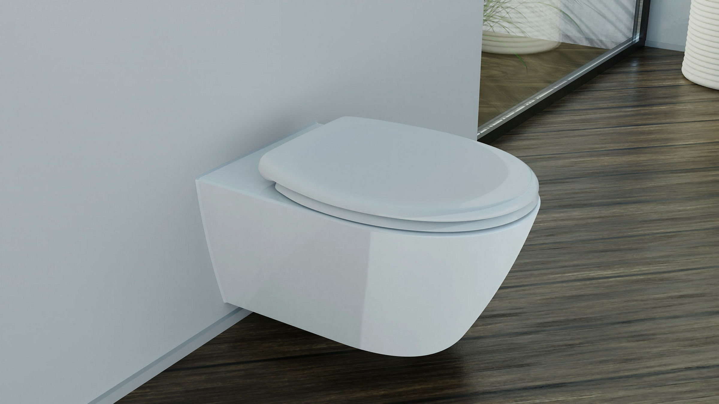 Duroplast WC-Sitz WHITE, mit Absenkautomatik und Schnellverschluss