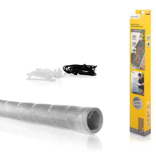 Schellenberg Sauberer Lichtschacht mit Edelstahlgewebe, 50 x 125 cm
