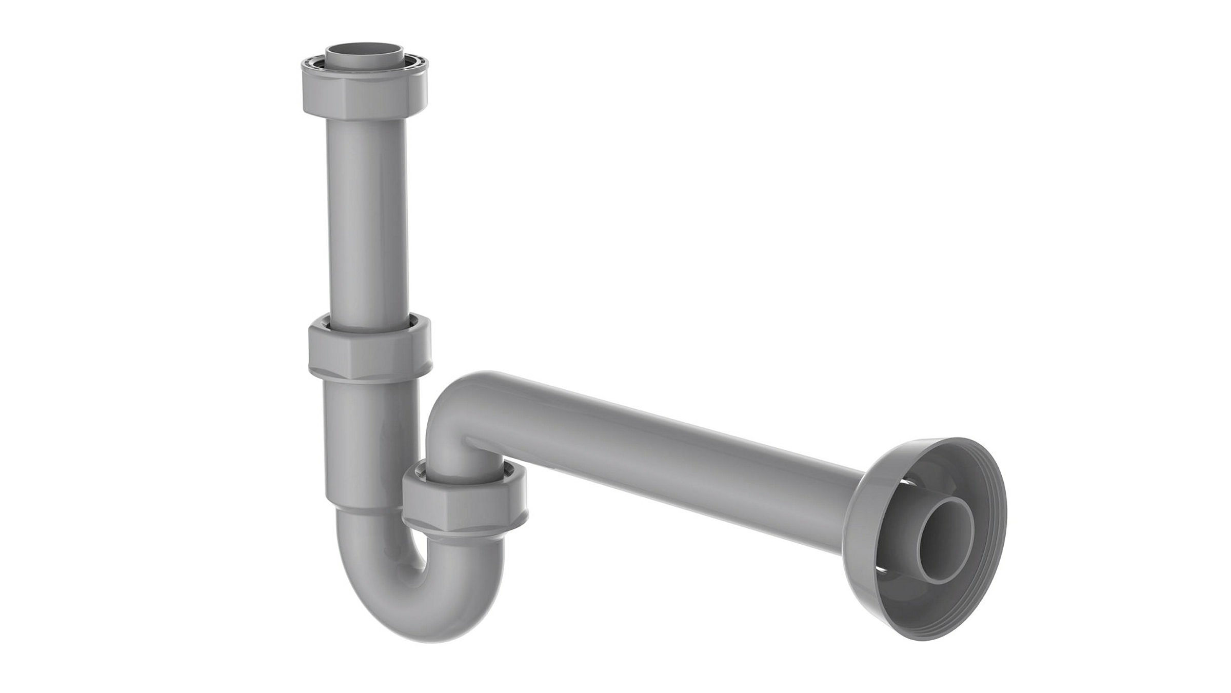 ECO-SAVE KS Röhrensiphon, Grau, 1 1/4'' x 32 mm