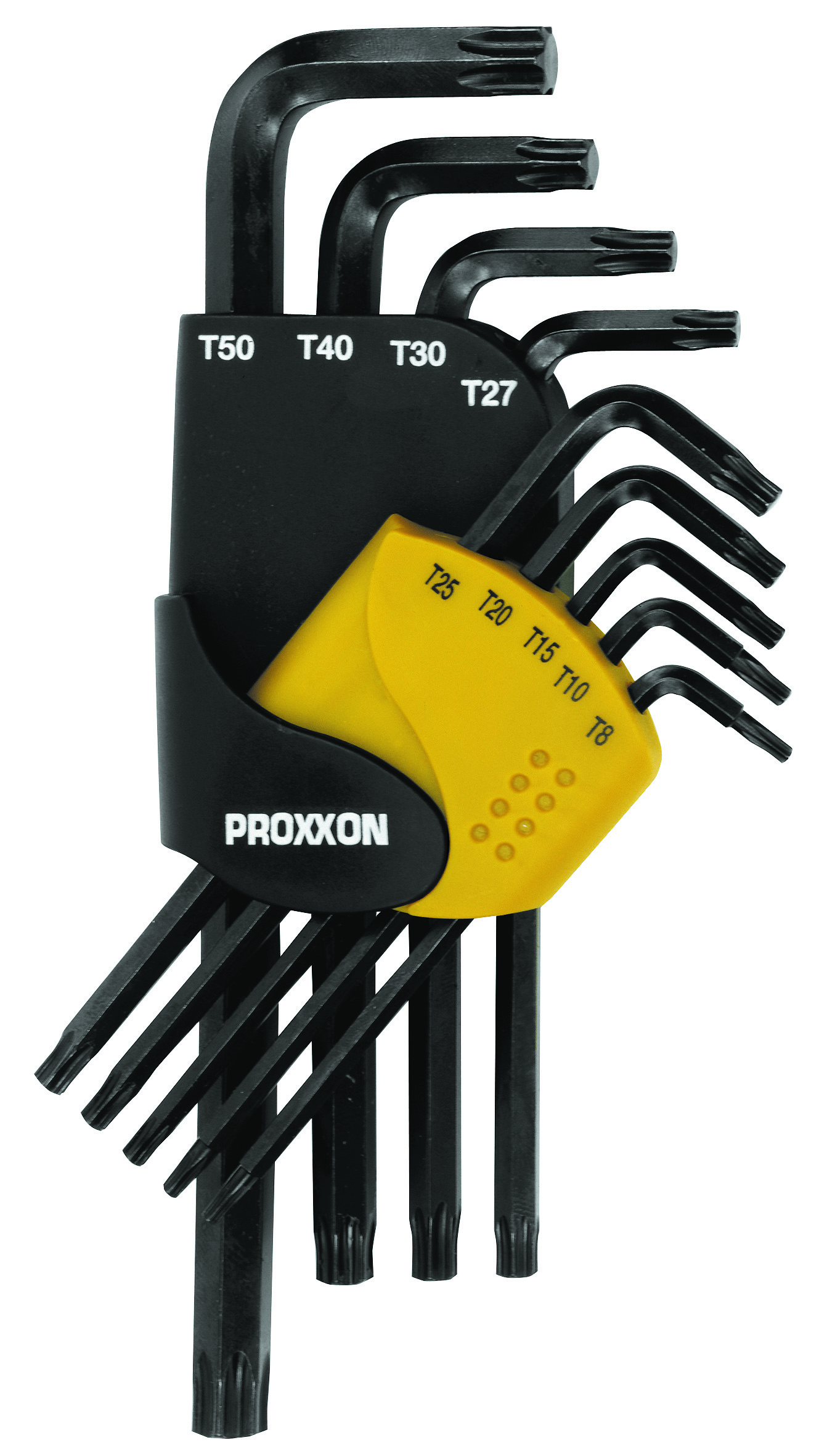 PROXXON-Winkelschlüsselsatz für TX-Schrauben TX 8 - 50 (9-teilig)